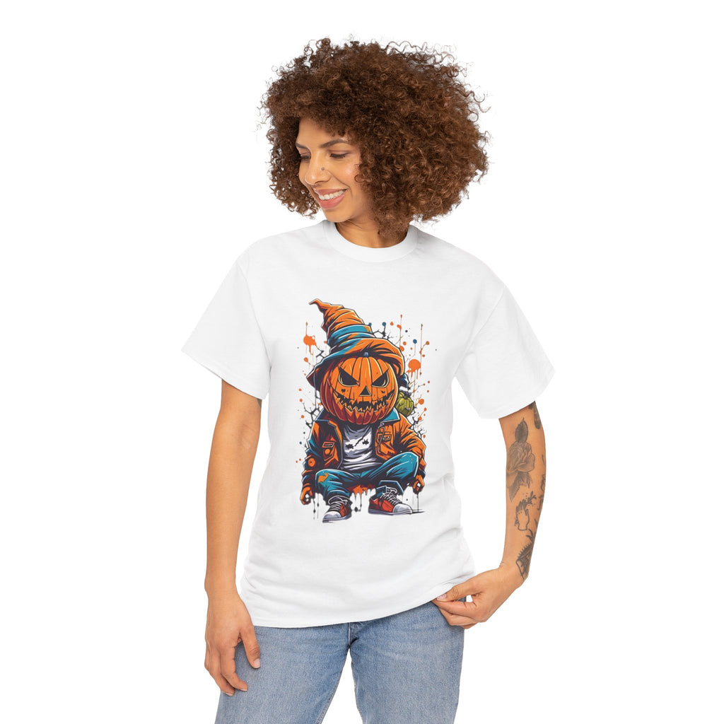 Scary Pumpkin, Horror Graphic Tee, Unisex Cotton Shirt, Halloween Costume, Horror Movie Gift, Spooky T-Shirt, Horror Fan Apparel