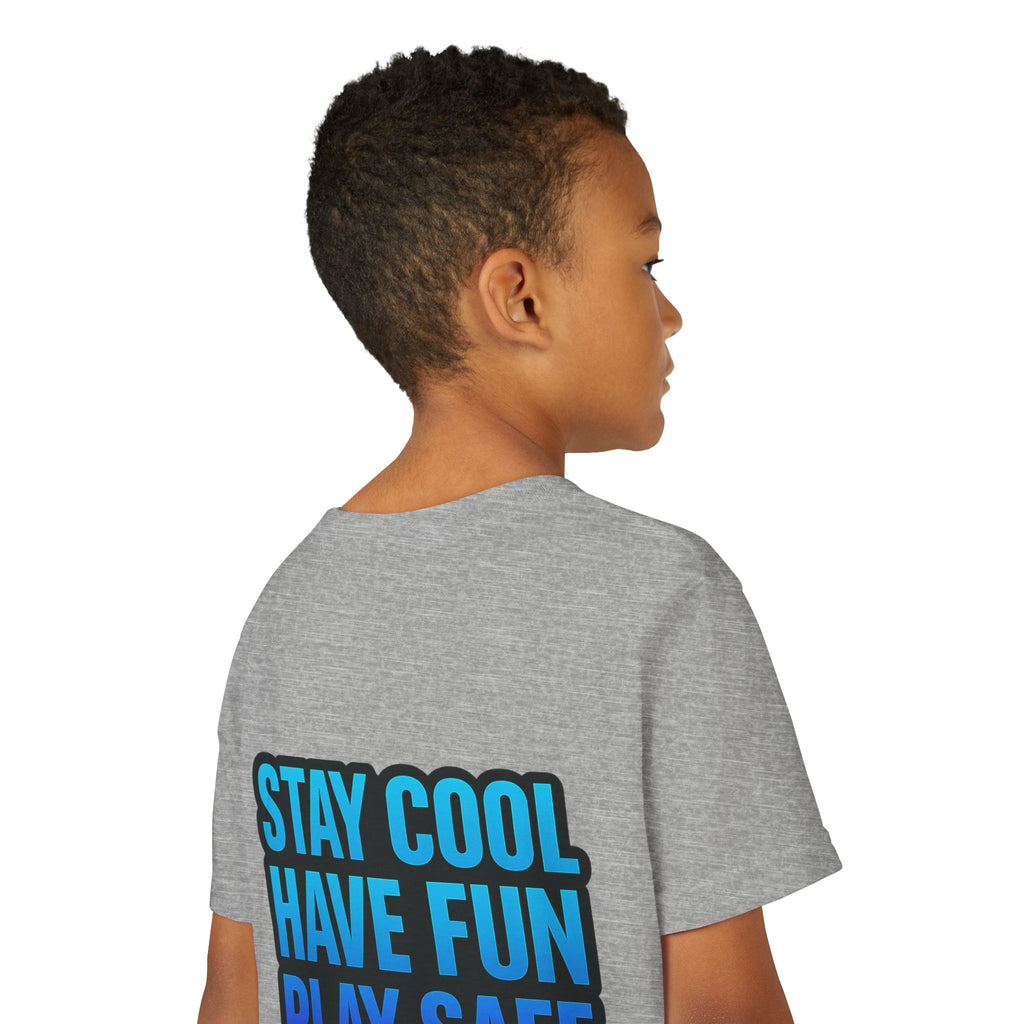 DJ KAT PAWS Paw-Sitive Waves Only, Youth Tee | Kids Surfing T-Shirt, Fun Cat Graphic Top, Summer Apparel, Gifts for Animal Lovers