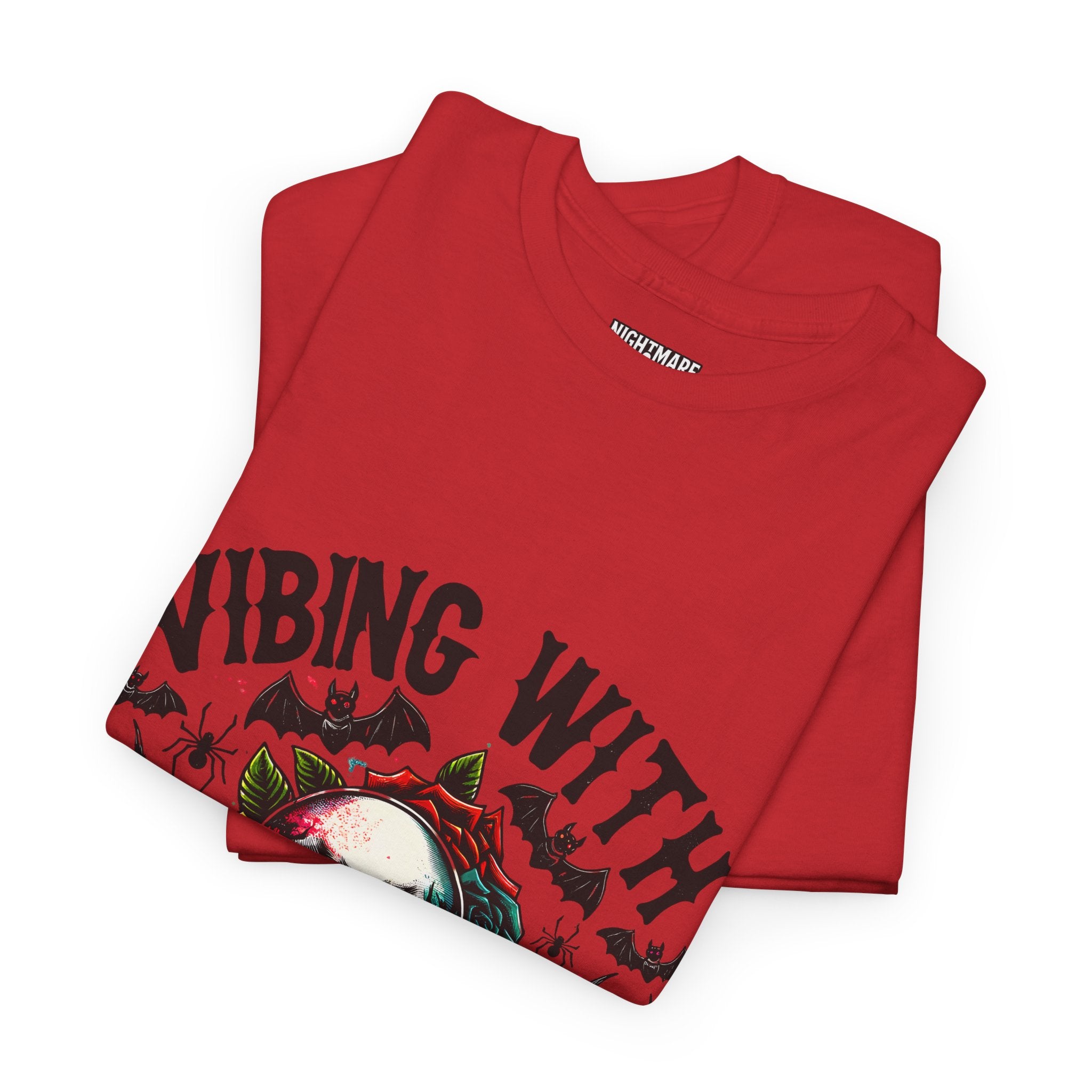 Vibing With My Demons, Halloween Skeleton & Pumpkin Tee, Spooky Season Apparel, Fall Fashion, Gift for Halloween Lovers