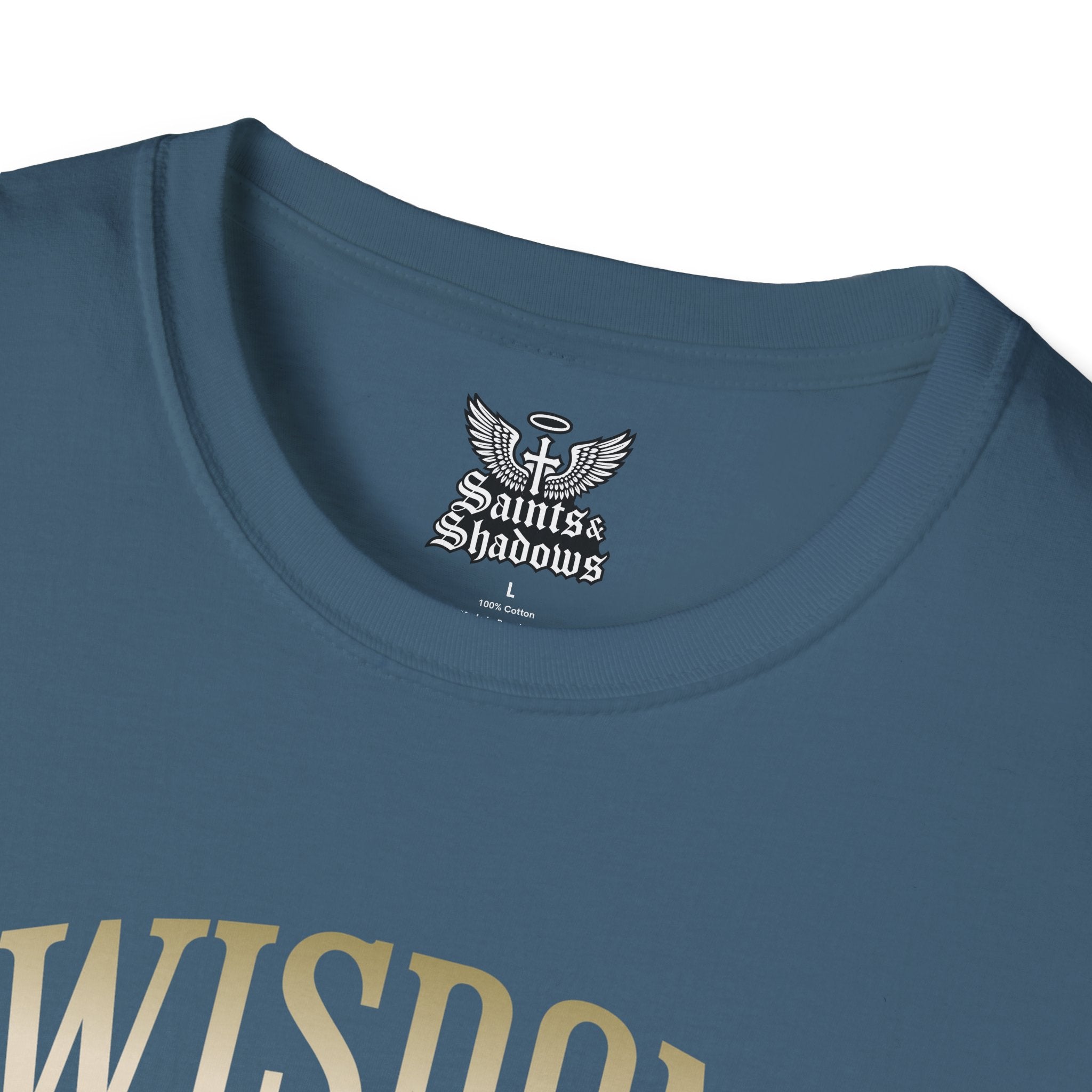Saints and Shadows - Wisdom, Angelic Artwork Unisex Softstyle T-Shirt, Casual Wear