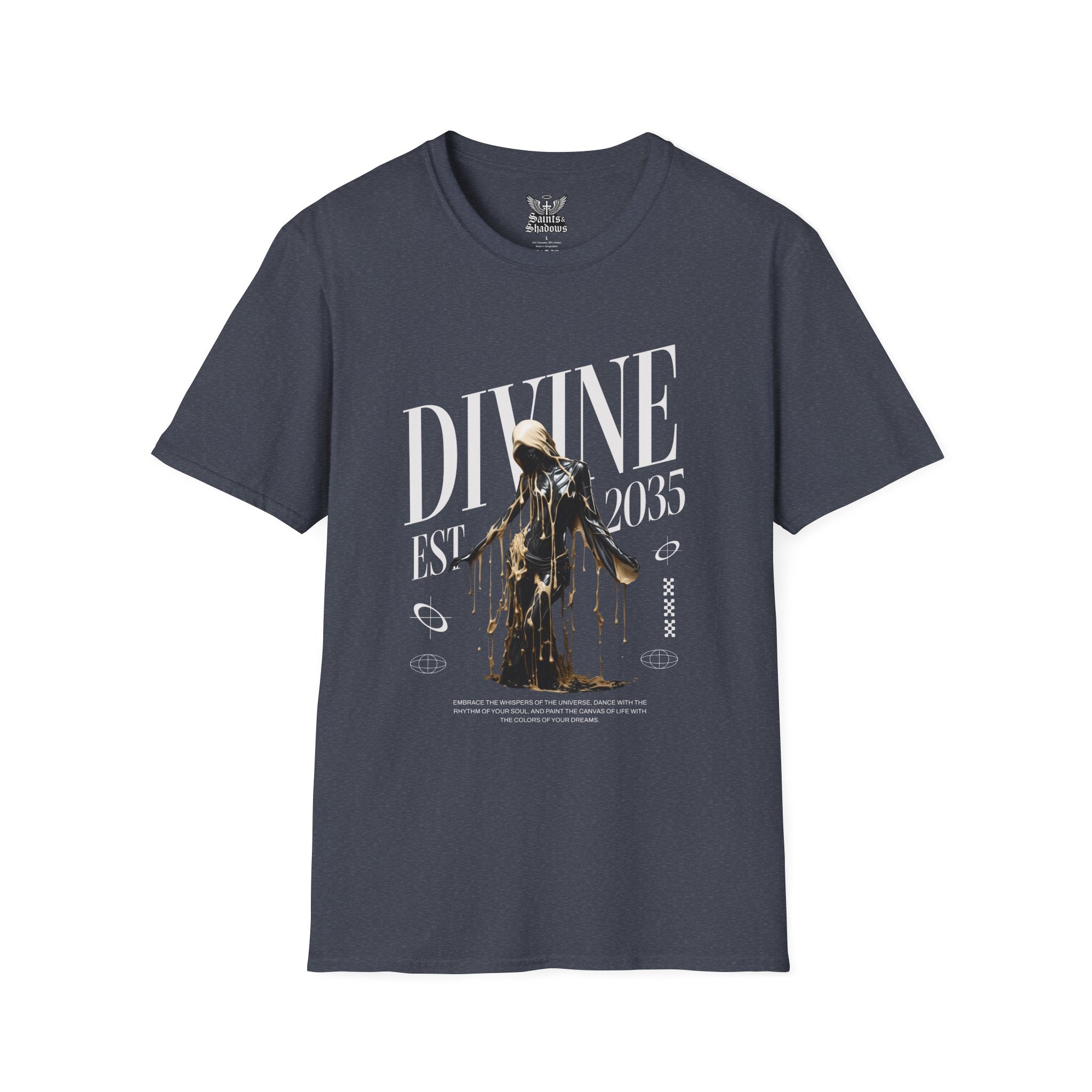 Saints and Shadows - Divine, Angelic Artwork Unisex Softstyle T-Shirt, Casual Wear