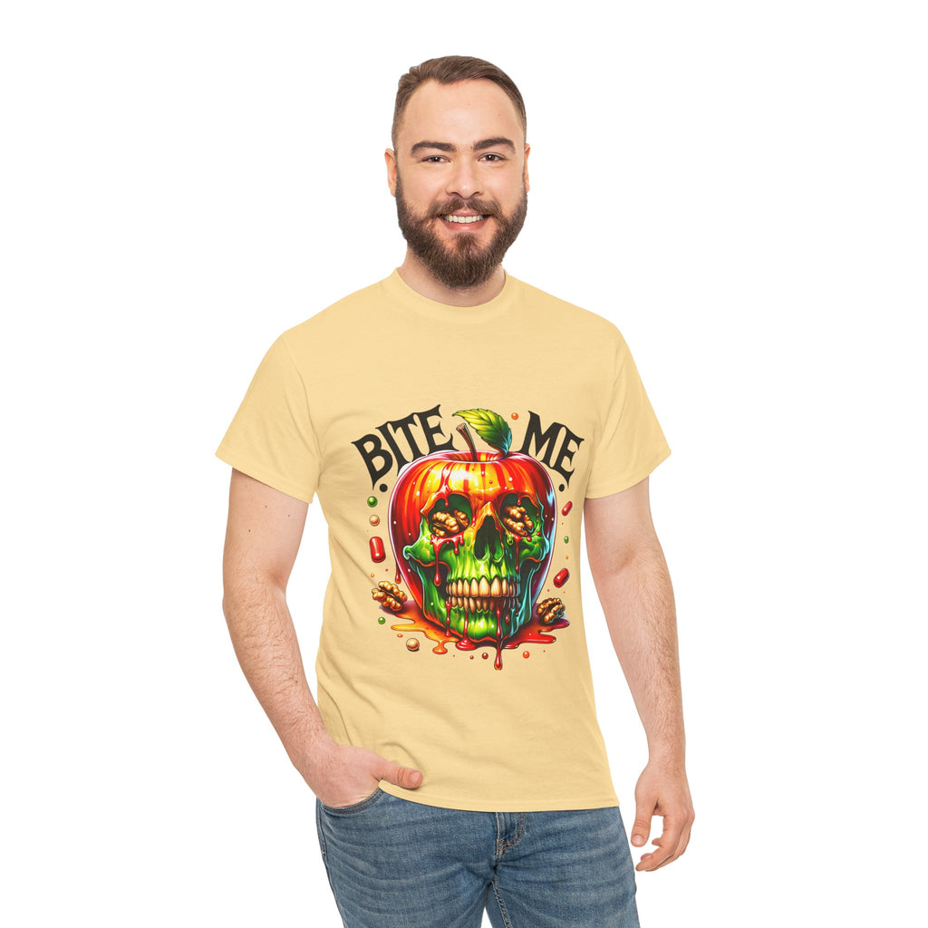Bite Me Skull T-Shirt, Fun Graphic Tee, Halloween Costume Top, Trendy Casual Wear, Unique Gift Idea for Friends