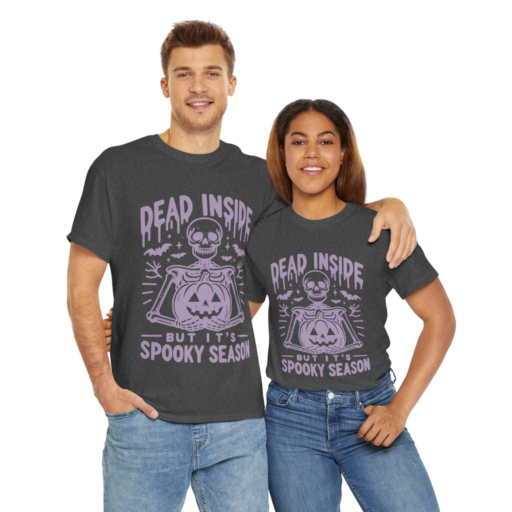 Spooky Season Dead Inside Unisex Tee, Halloween Shirt, Graphic Tee, Fall Apparel, Ghostly Vibes, Comfy Everyday Wear