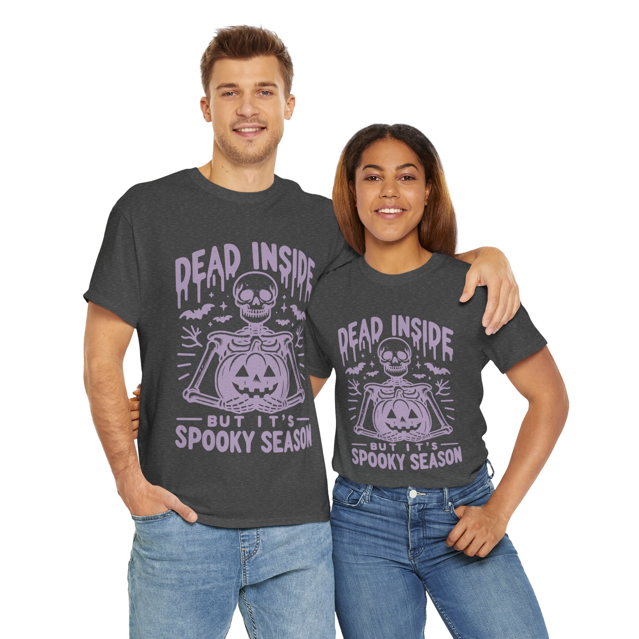 Spooky Season Dead Inside Unisex Tee, Halloween Shirt, Graphic Tee, Fall Apparel, Ghostly Vibes, Comfy Everyday Wear