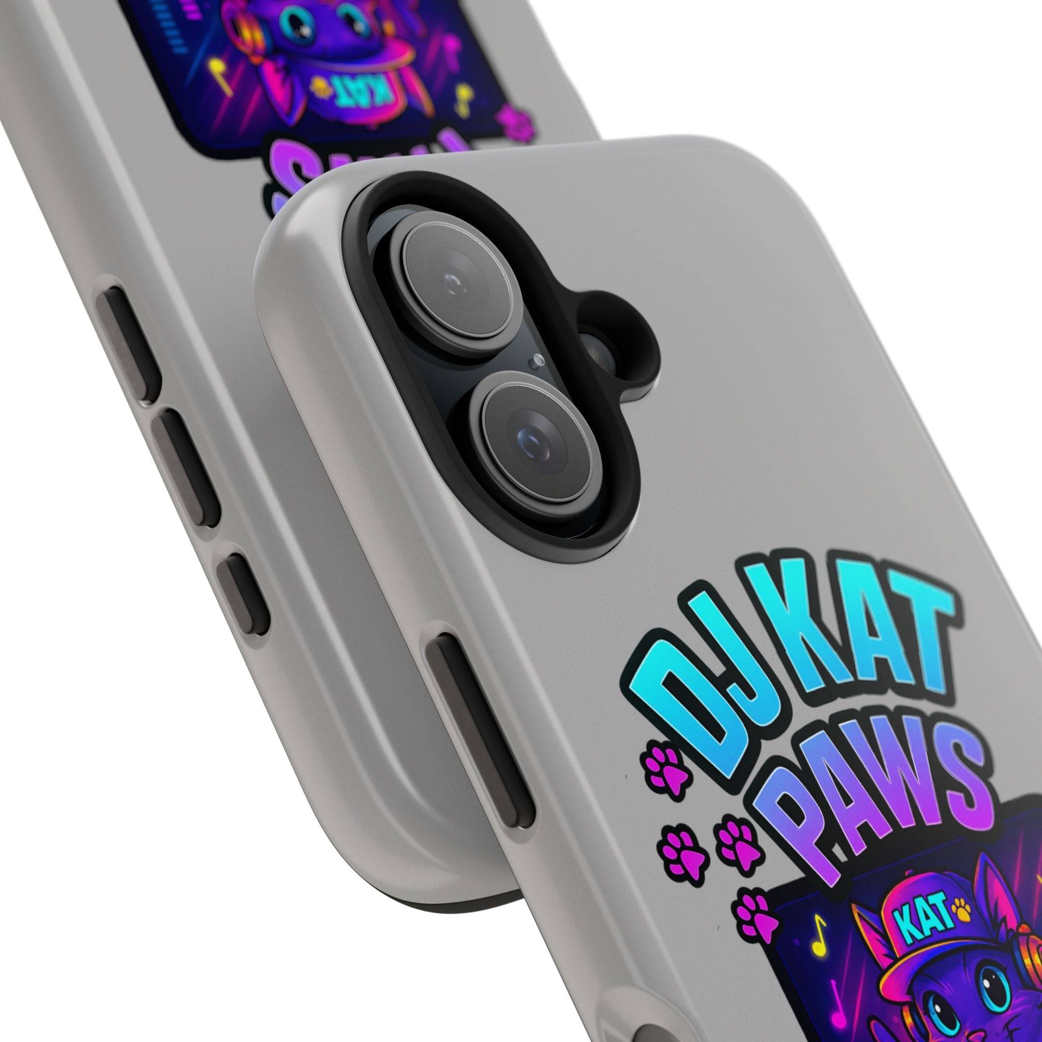 DJ KAT PAWS - Paw-sitively LIT | Tough Phone Cases - Unique Gift for Cat Lovers, Funny Phone Accessory, Music Lover's Case, Pet Owner Present