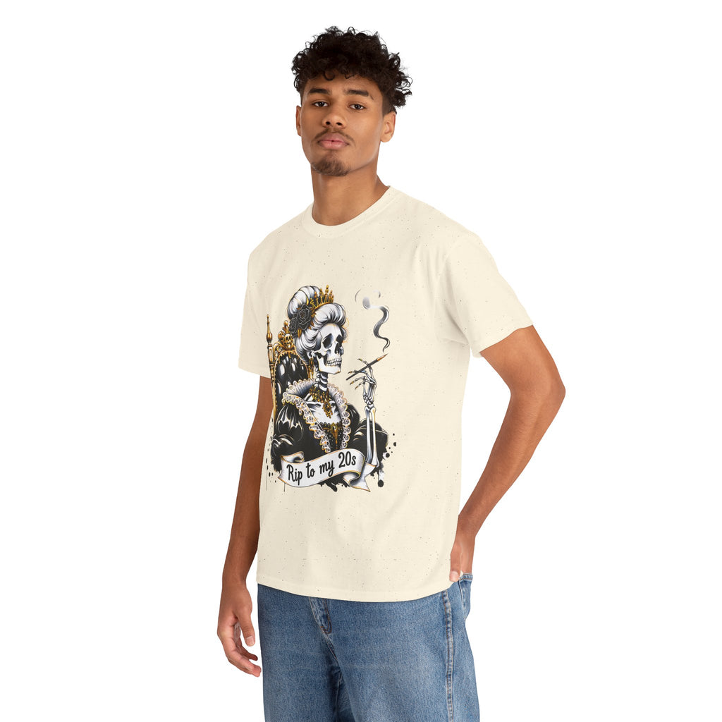 Rip to my 20s Tee, Heavy, Unisex Graphic Shirt, Birthday Gift, Casual Wear, Vintage Style, Floral Design T-shirt