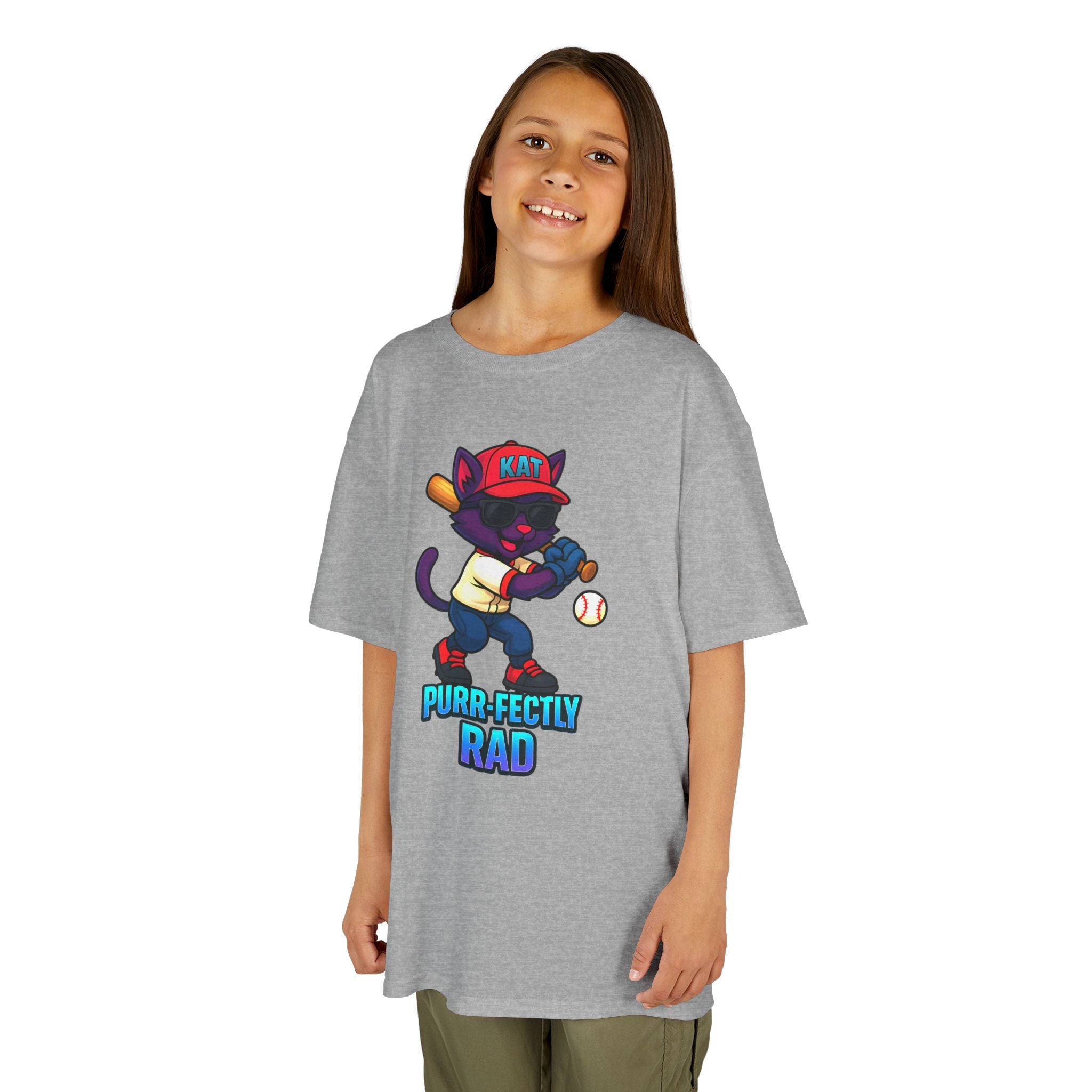 DJ KAT PAWS Purr-fectly Rad Kids Tee | Cool Apparel for Boys & Girls, Motivational Summer Wear & Playful Gift