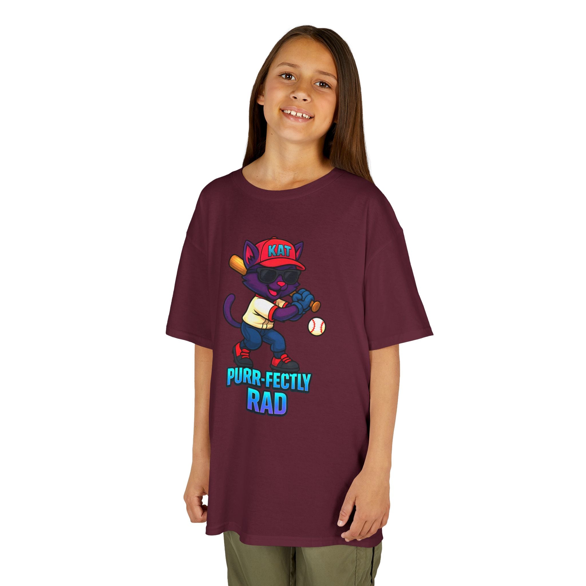 DJ KAT PAWS Purr-fectly Rad Kids Tee | Cool Apparel for Boys & Girls, Motivational Summer Wear & Playful Gift