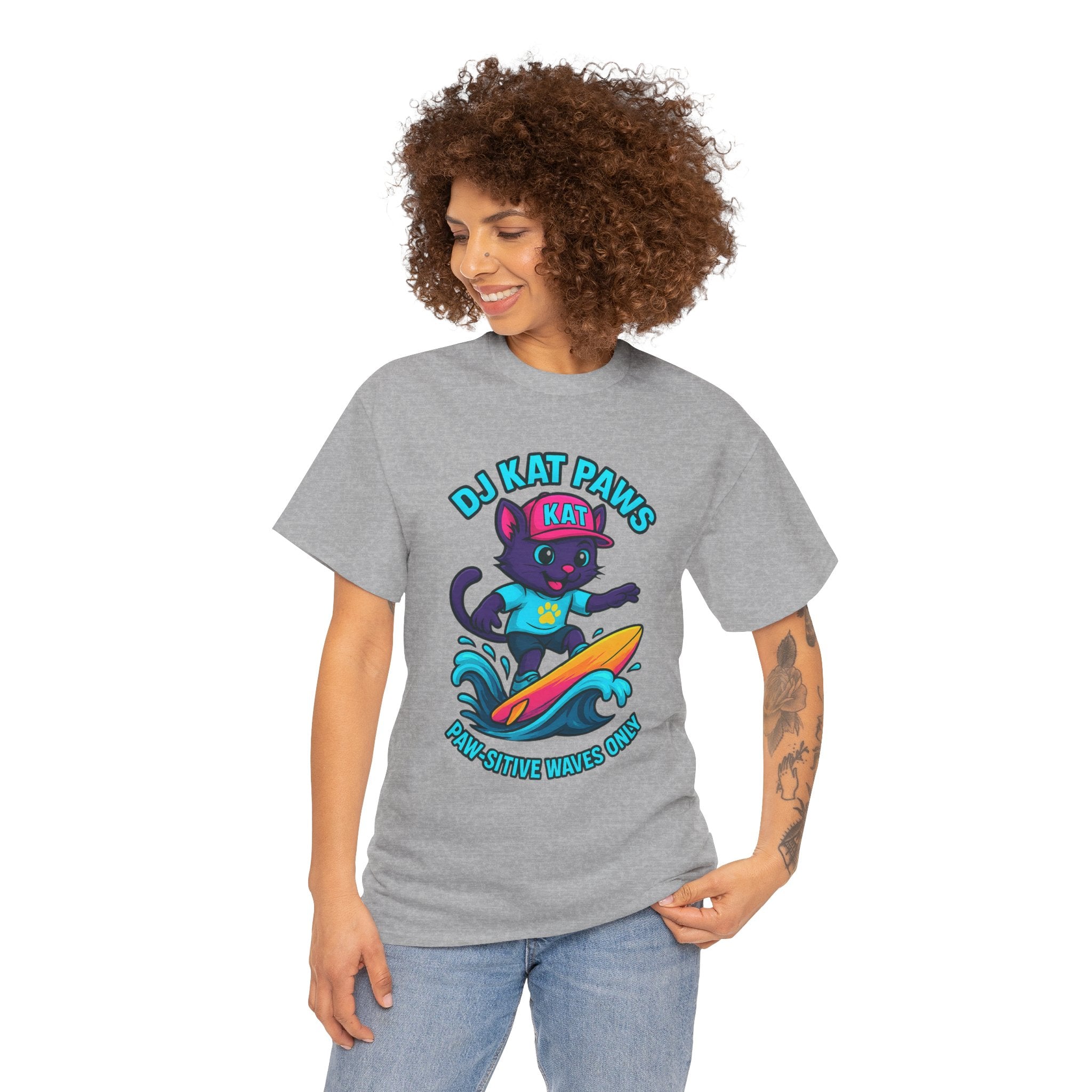 DJ KAT PAWS Paw-sitive Waves Only Tee