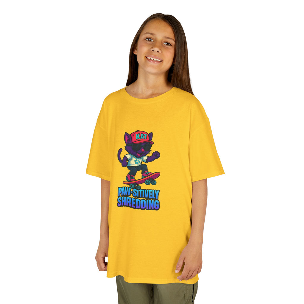 DJ KAT PAWS – Paw-sitively Shredding | Youth Summer T-Shirt