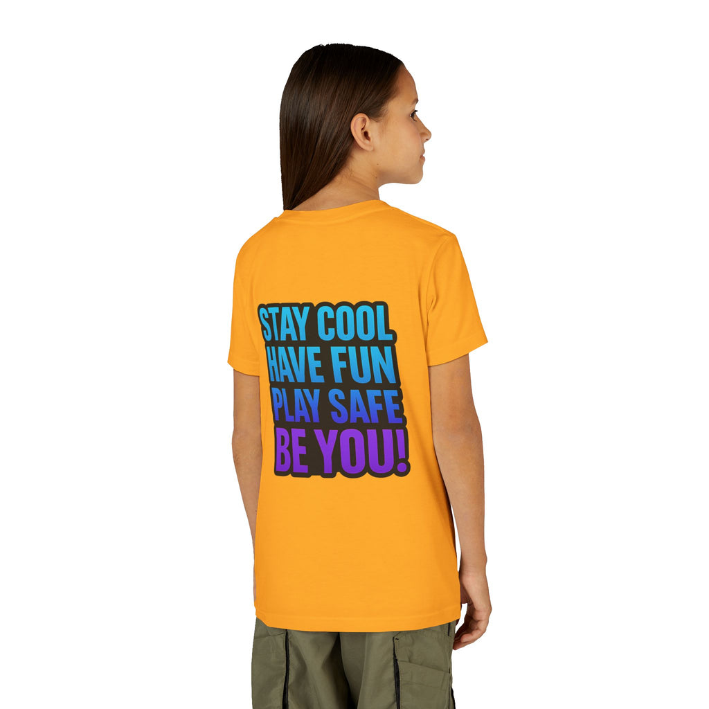 DJ KAT PAWS Paw-sitively Shredding, Skateboarding Youth Tee | Fun Summer Shirt, Motivational Kids T-Shirt, Birthday Gift for Boys & Girls