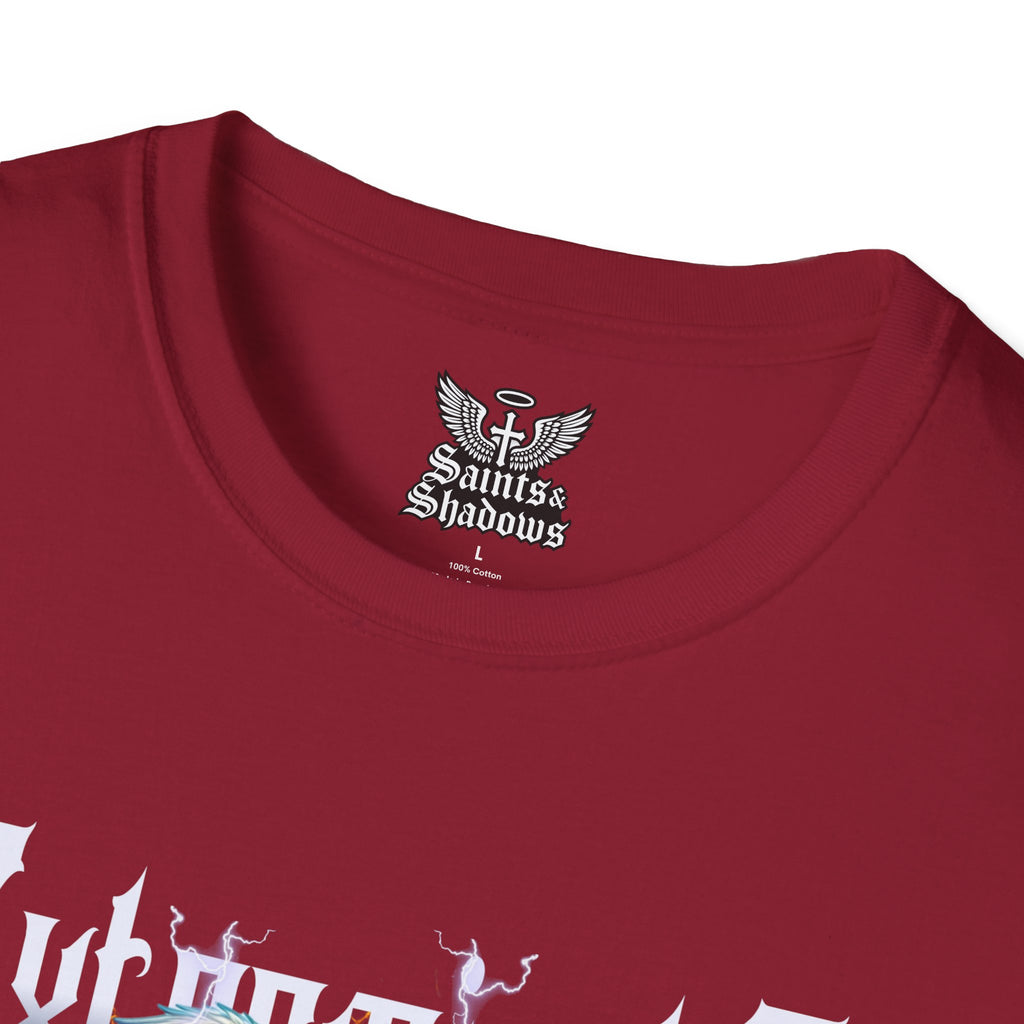 Saints and Shadows - Exterminate, Angelic Artwork Unisex Softstyle T-Shirt, Casual Wear