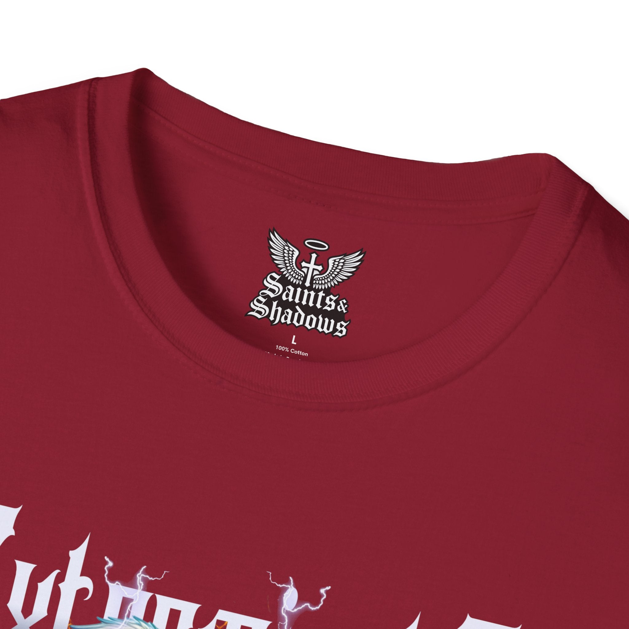 Saints and Shadows - Exterminate, Angelic Artwork Unisex Softstyle T-Shirt, Casual Wear