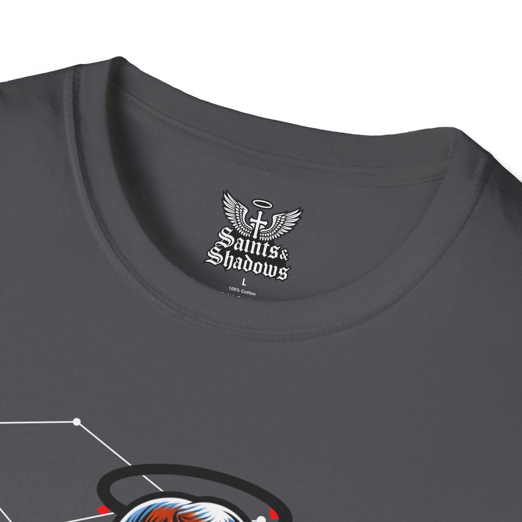 Saints and Shadows - Rebirth, Angelic Artwork Unisex Softstyle T-Shirt, Casual Wear