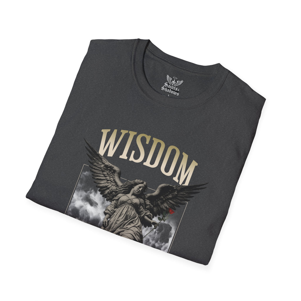 Saints and Shadows - Wisdom, Angelic Artwork Unisex Softstyle T-Shirt, Casual Wear
