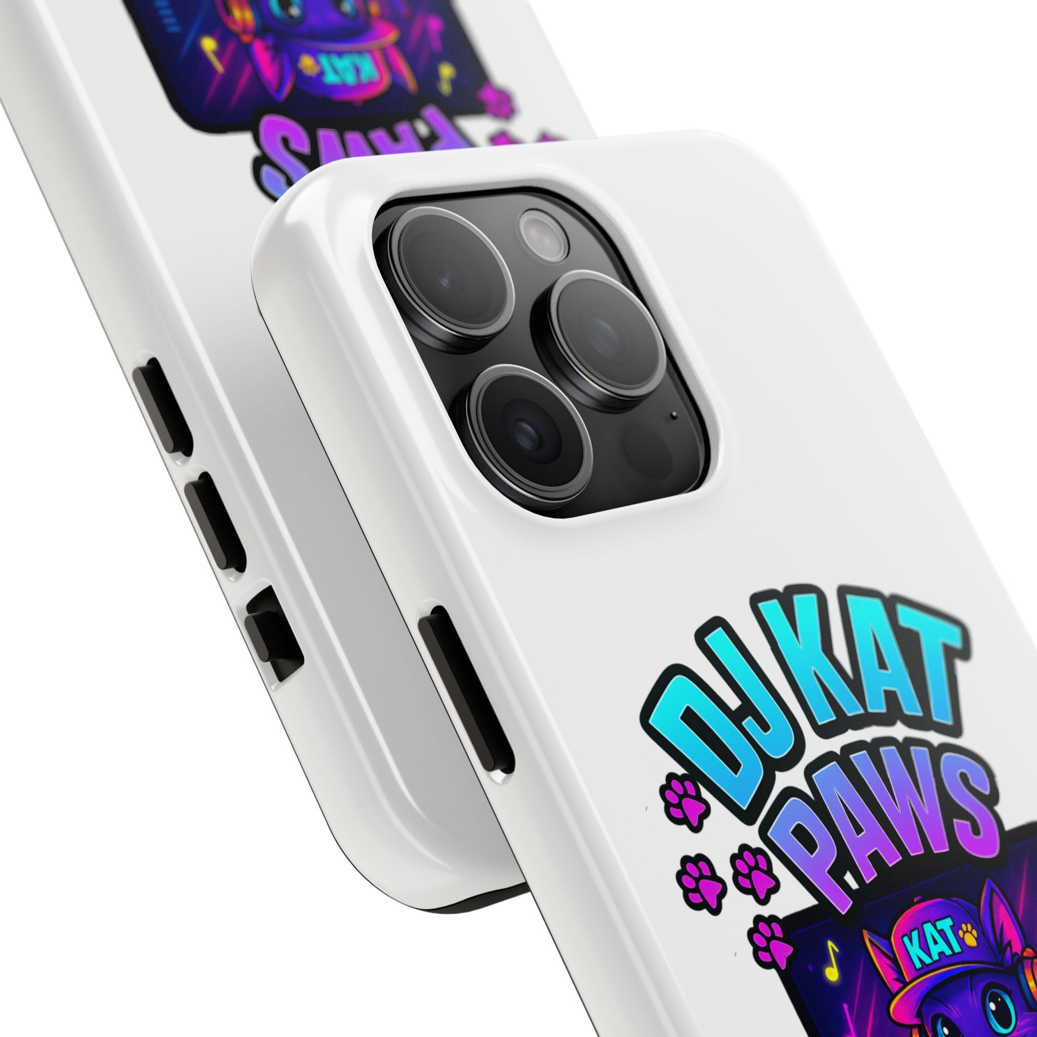 DJ KAT PAWS - Paw-sitively LIT | Tough Phone Cases - Unique Gift for Cat Lovers, Funny Phone Accessory, Music Lover's Case, Pet Owner Present