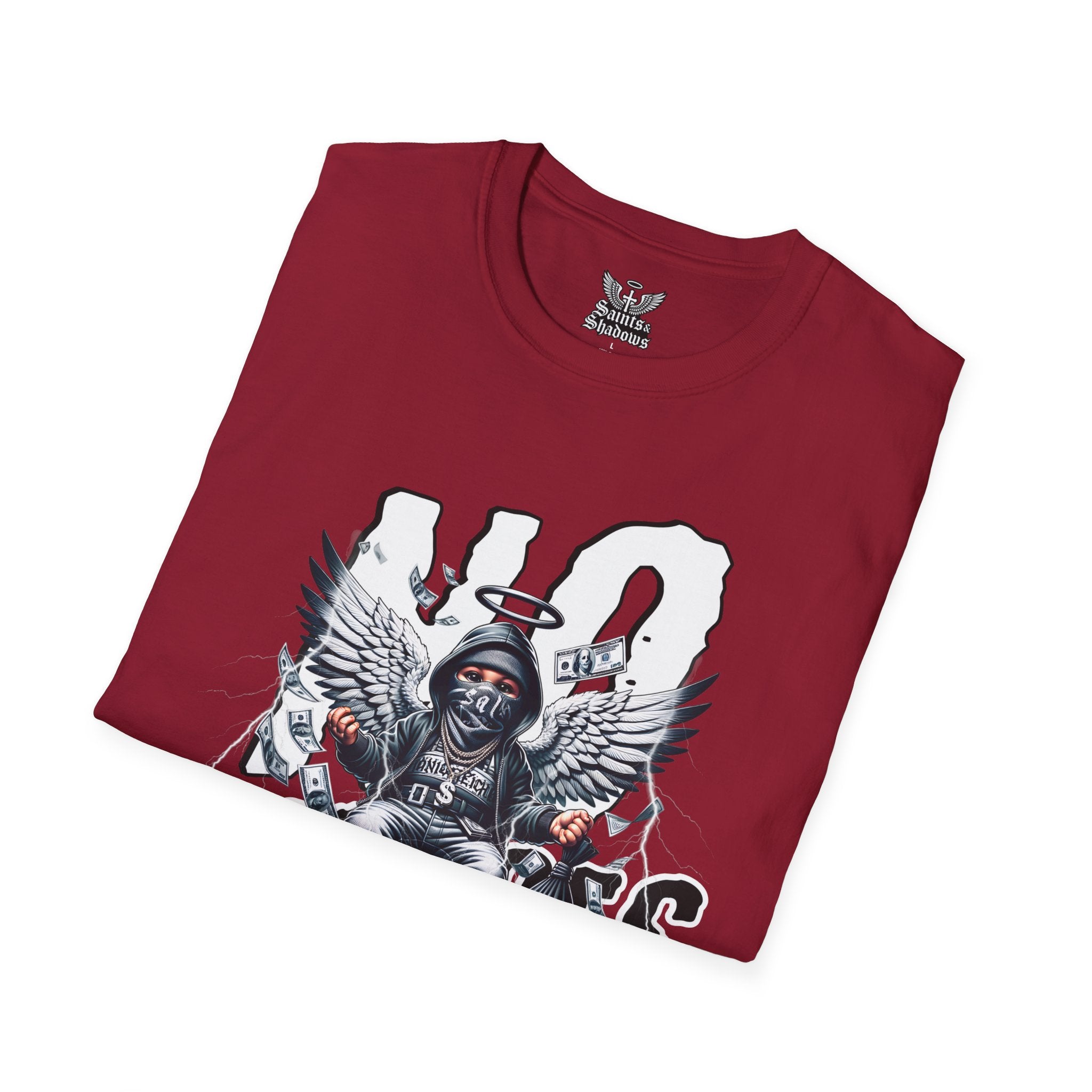 Saints and Shadows - No Exodus, Angelic Artwork Unisex Softstyle T-Shirt, Casual Wear
