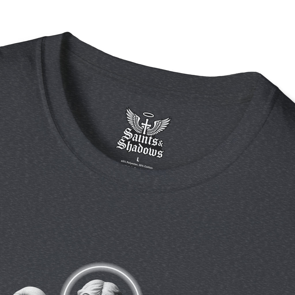Saints and Shadows - Pensive, Angelic Artwork Unisex Softstyle T-Shirt, Casual Wear