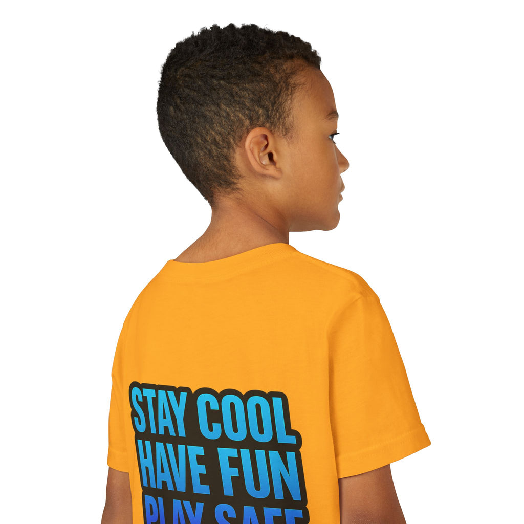 DJ KAT PAWS Paw-sitively Shredding, Skateboarding Youth Tee | Fun Summer Shirt, Motivational Kids T-Shirt, Birthday Gift for Boys & Girls