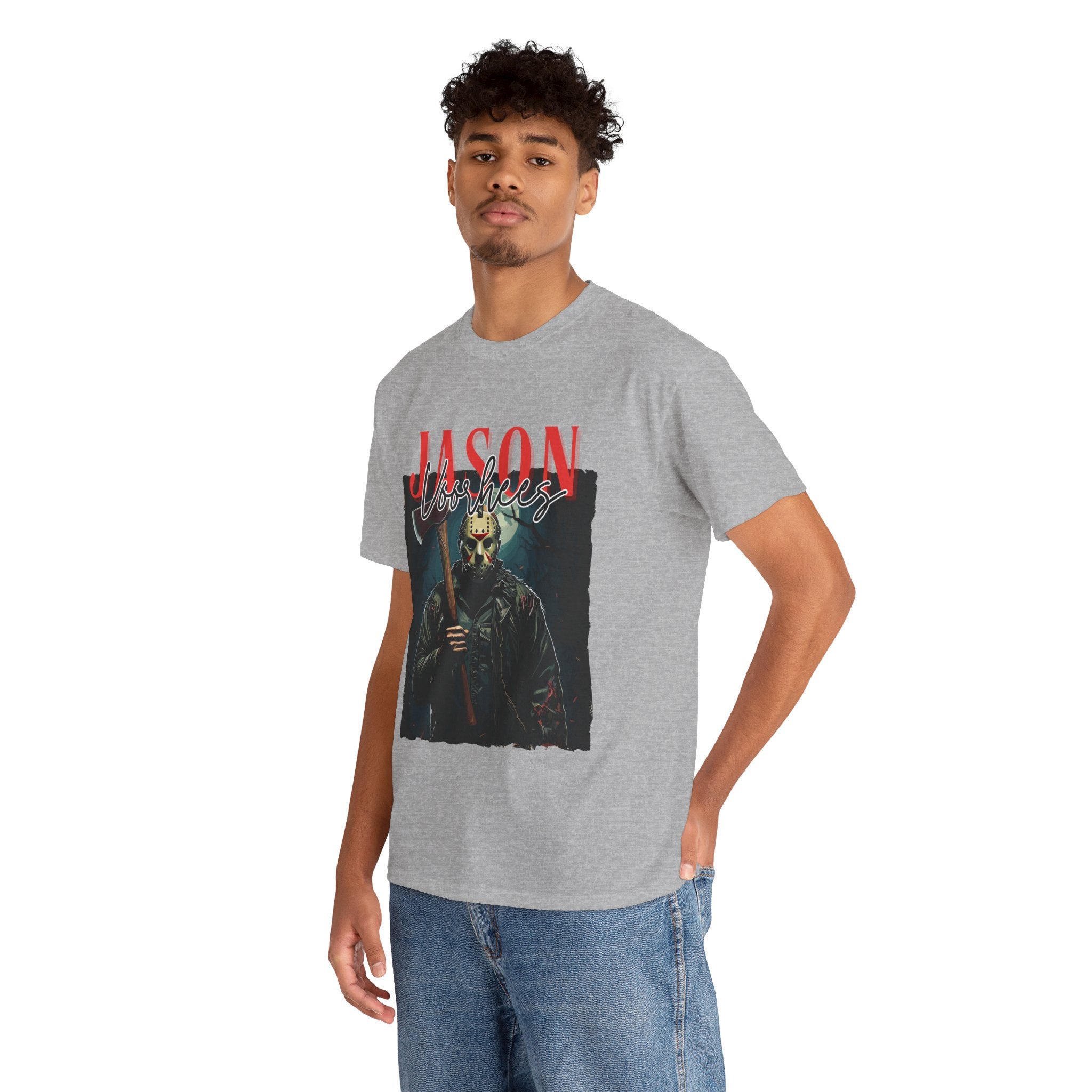 Jason Vorhees Horror Graphic Tee, Unisex Cotton Shirt, Halloween Costume, Horror Movie Gift, Spooky T-Shirt, Horror Fan Apparel