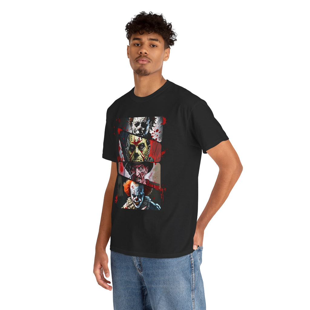 Horror Legends Horror Graphic Tee, Unisex Cotton Shirt, Halloween Costume, Horror Movie Gift, Spooky T-Shirt, Horror Fan Apparel
