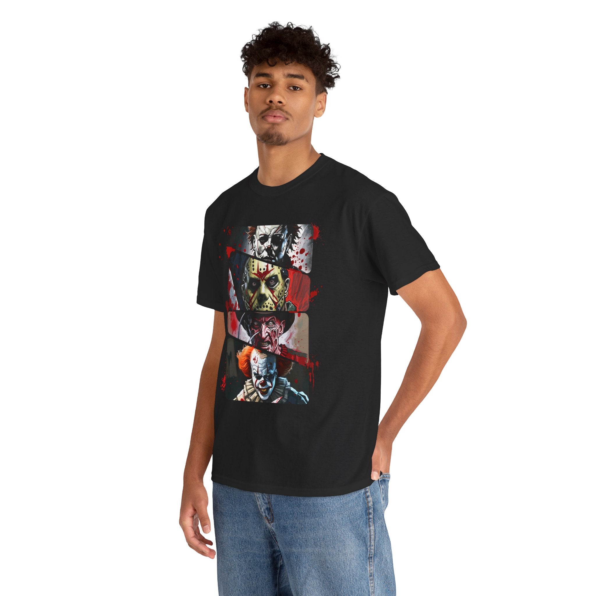 Horror Legends Horror Graphic Tee, Unisex Cotton Shirt, Halloween Costume, Horror Movie Gift, Spooky T-Shirt, Horror Fan Apparel