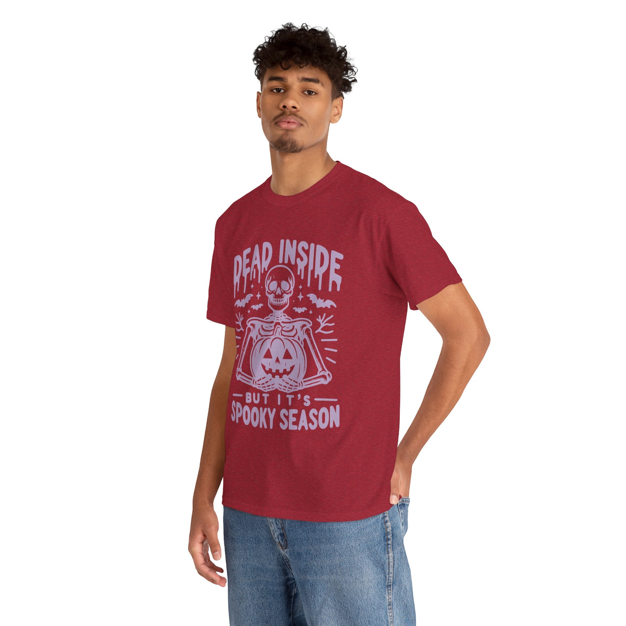 Spooky Season Dead Inside Unisex Tee, Halloween Shirt, Graphic Tee, Fall Apparel, Ghostly Vibes, Comfy Everyday Wear