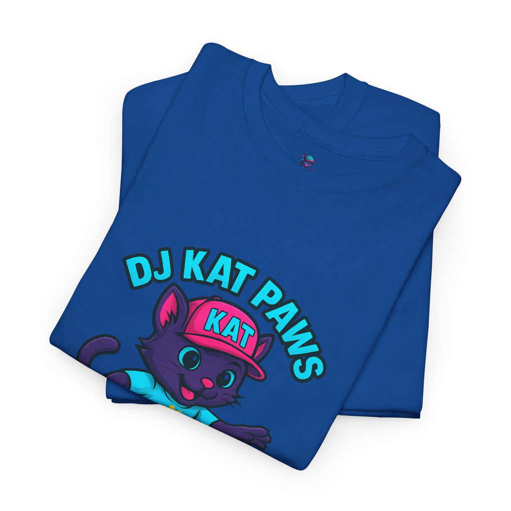 DJ KAT PAWS Surfing Fun T-Shirt | Stay Cool, Have Fun, Play Safe, Be You! | Fun Summer Tee, Gift for Cat Lovers, Beach Vibes