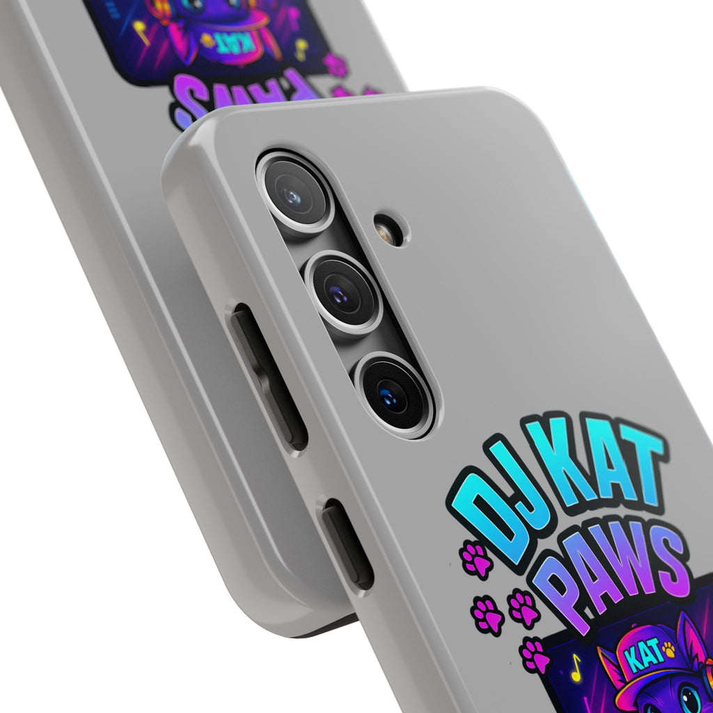 DJ KAT PAWS - Paw-sitively LIT | Tough Phone Cases - Unique Gift for Cat Lovers, Funny Phone Accessory, Music Lover's Case, Pet Owner Present