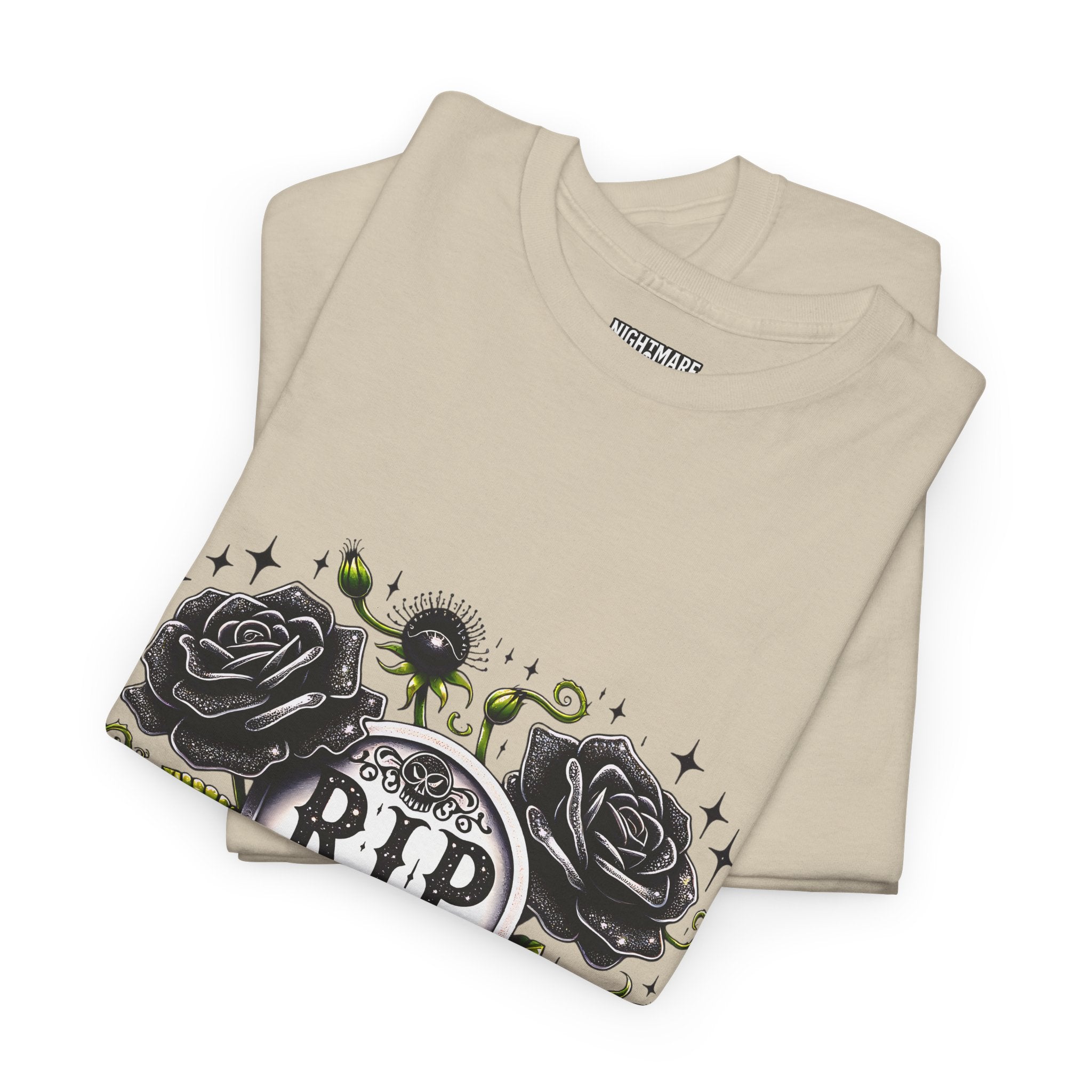 RIP to My 40s Tee, Heavy, Unisex Graphic Shirt, Birthday Gift, Casual Wear, Vintage Style, Floral Design T-shirt