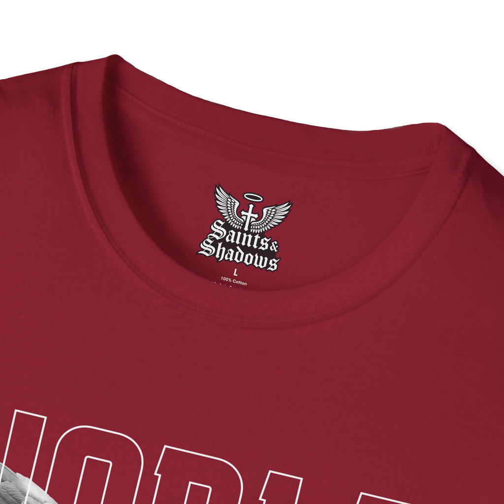 Saints and Shadows - Noble, Angelic Artwork Unisex Softstyle T-Shirt, Casual Wear