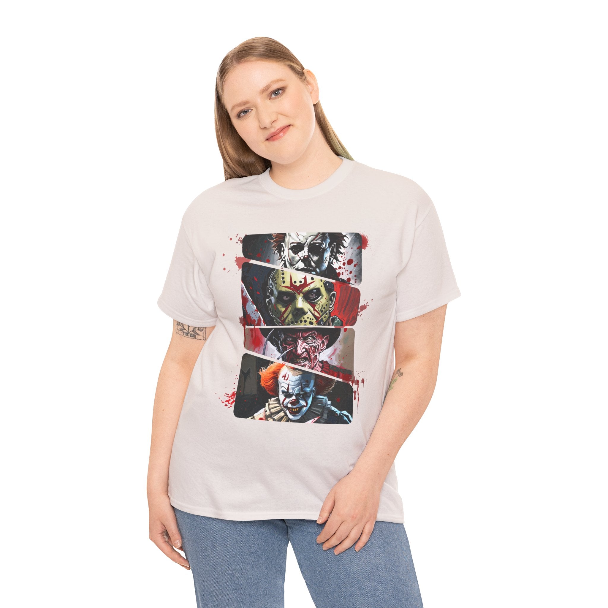 Horror Legends Horror Graphic Tee, Unisex Cotton Shirt, Halloween Costume, Horror Movie Gift, Spooky T-Shirt, Horror Fan Apparel