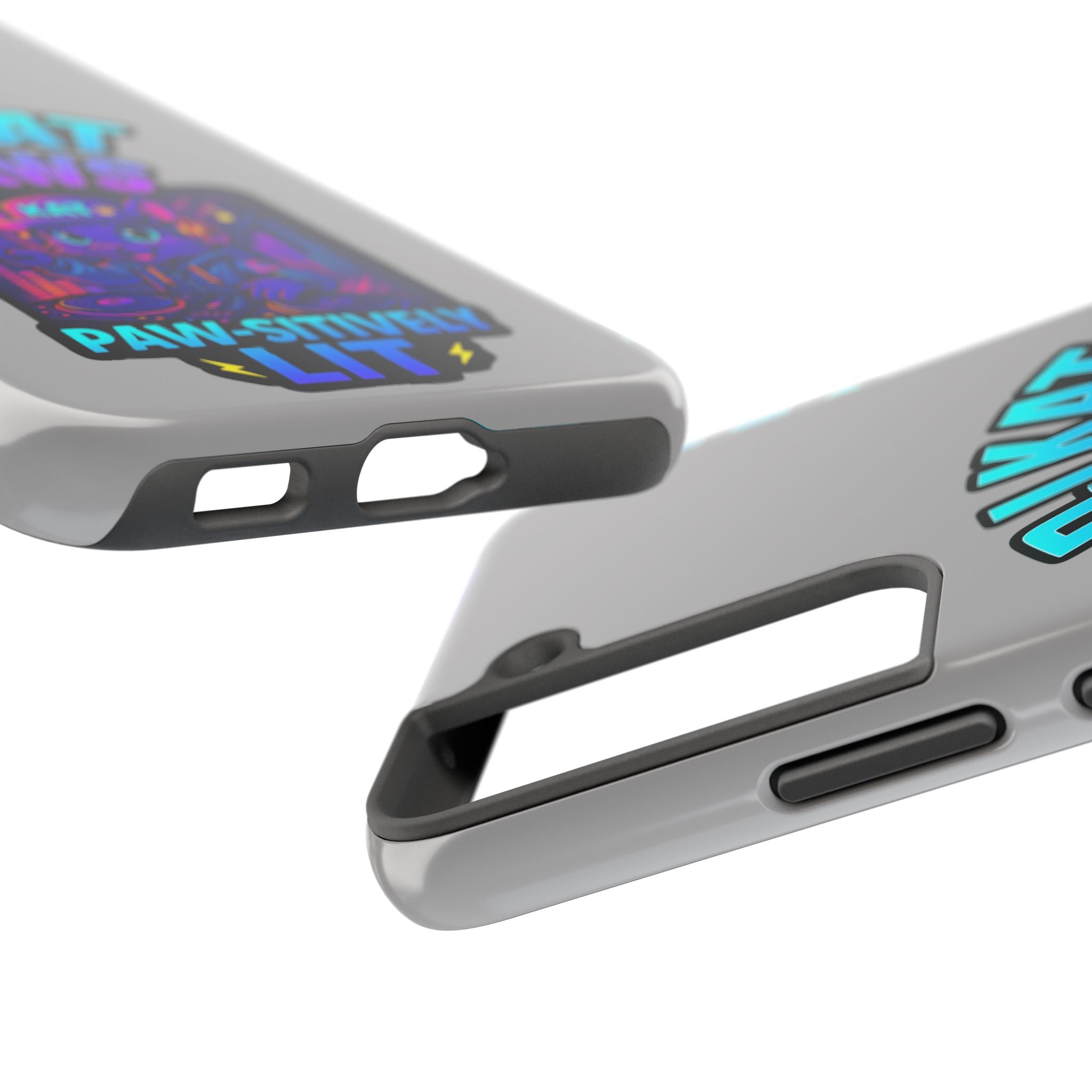 DJ KAT PAWS - Paw-sitively LIT | Tough Phone Cases - Unique Gift for Cat Lovers, Funny Phone Accessory, Music Lover's Case, Pet Owner Present