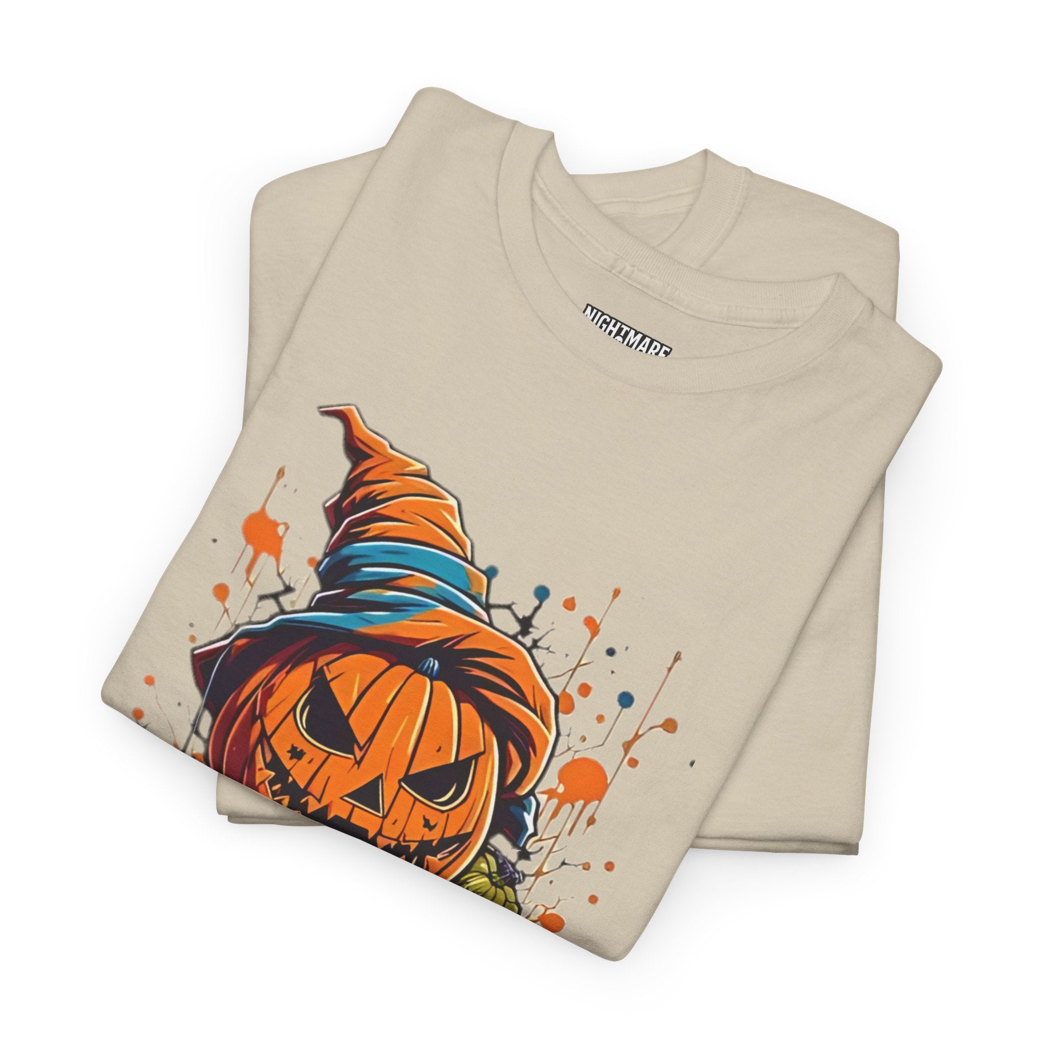 Scary Pumpkin, Horror Graphic Tee, Unisex Cotton Shirt, Halloween Costume, Horror Movie Gift, Spooky T-Shirt, Horror Fan Apparel