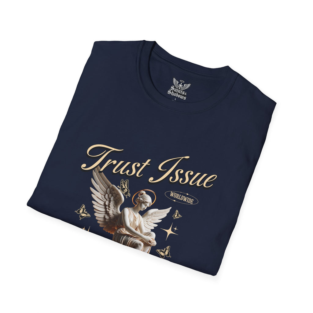 Saints and Shadows - Trust Issue, Angelic Artwork Unisex Softstyle T-Shirt, Casual Wear