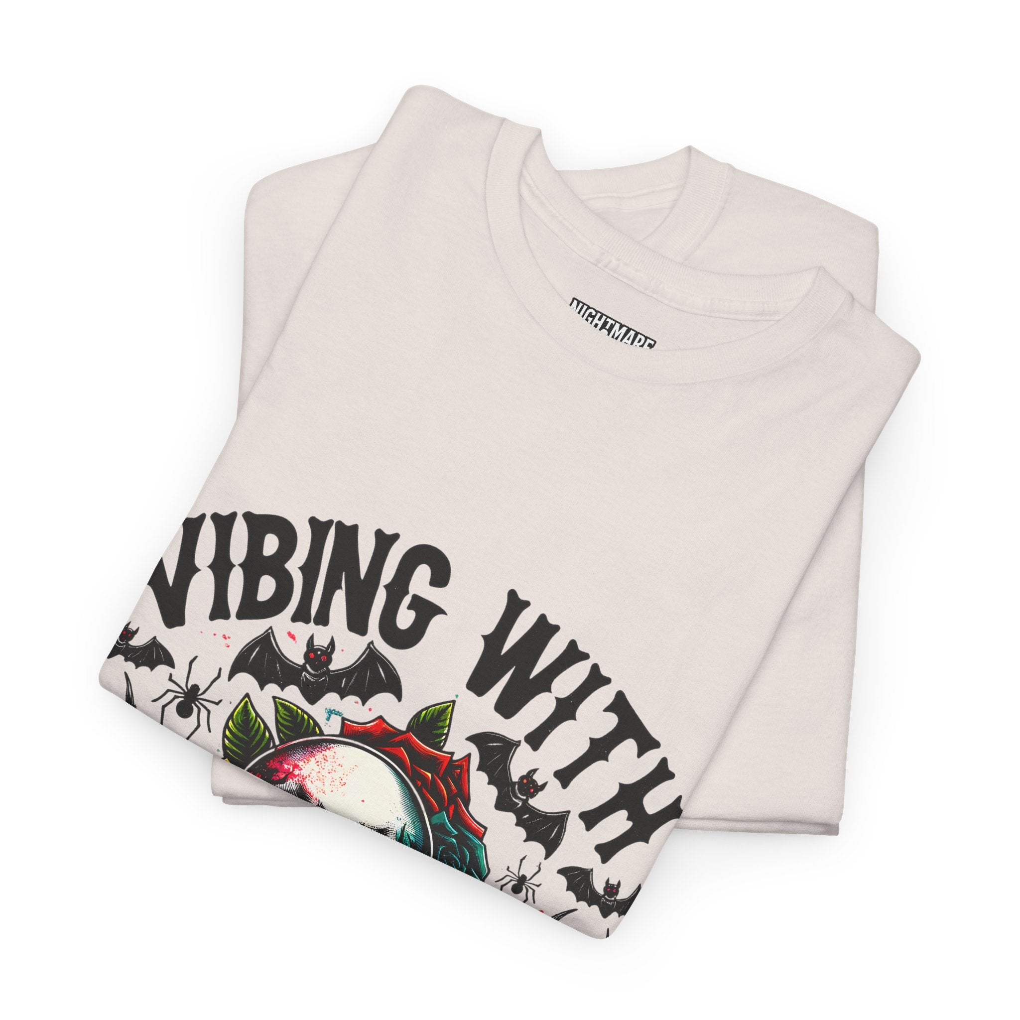 Vibing With My Demons, Halloween Skeleton & Pumpkin Tee, Spooky Season Apparel, Fall Fashion, Gift for Halloween Lovers