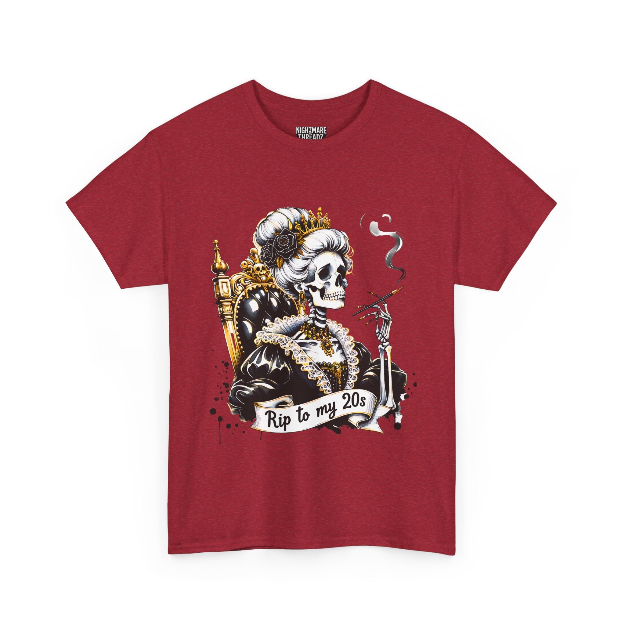 Rip to my 20s Tee, Heavy, Unisex Graphic Shirt, Birthday Gift, Casual Wear, Vintage Style, Floral Design T-shirt