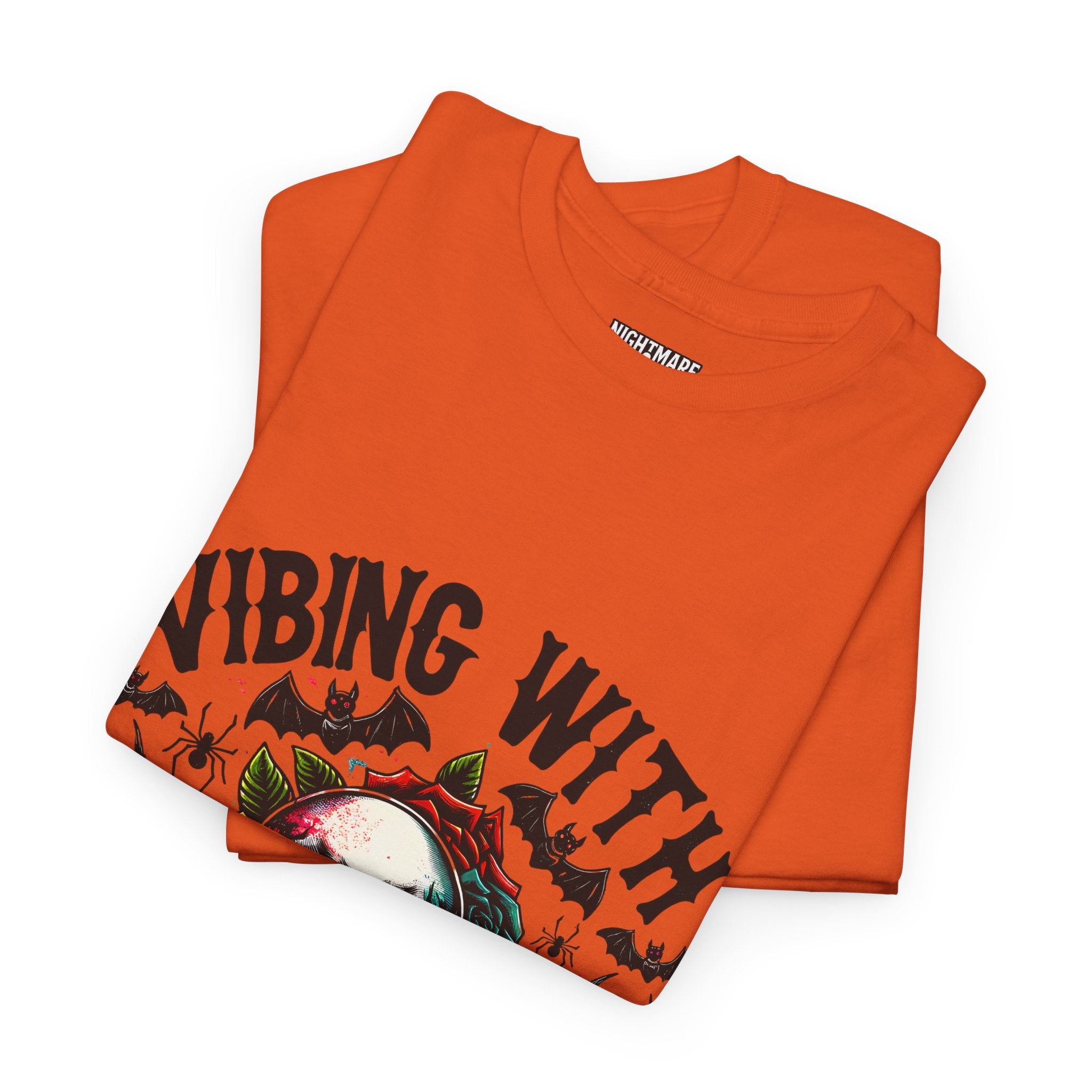 Vibing With My Demons, Halloween Skeleton & Pumpkin Tee, Spooky Season Apparel, Fall Fashion, Gift for Halloween Lovers