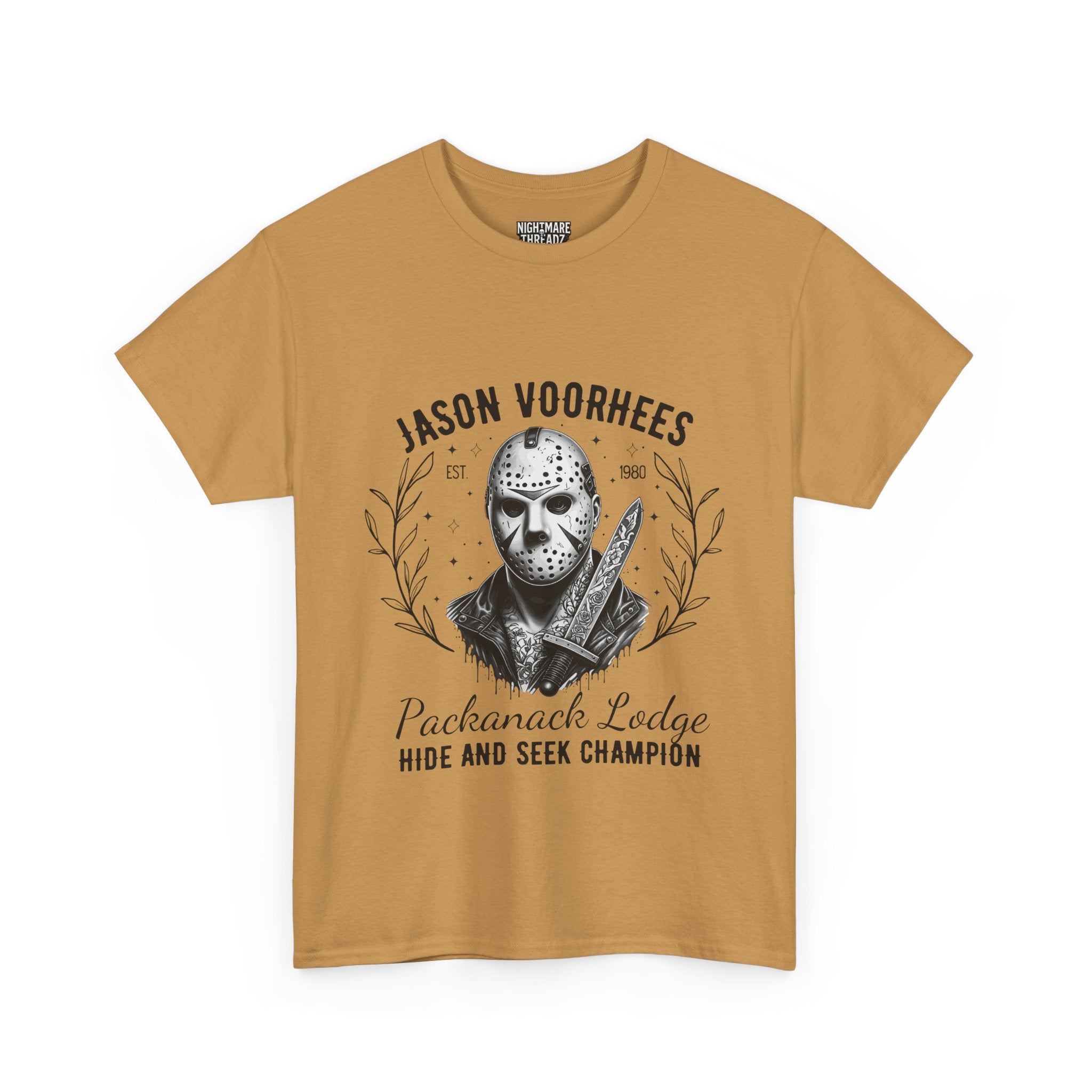 Jason Voorhees 'Hide and Seek Champion'  - Horror Graphic Tee, Unisex Cotton Shirt, Halloween Costume, Horror Movie Gift, Spooky T-Shirt, Horror Fan Apparel