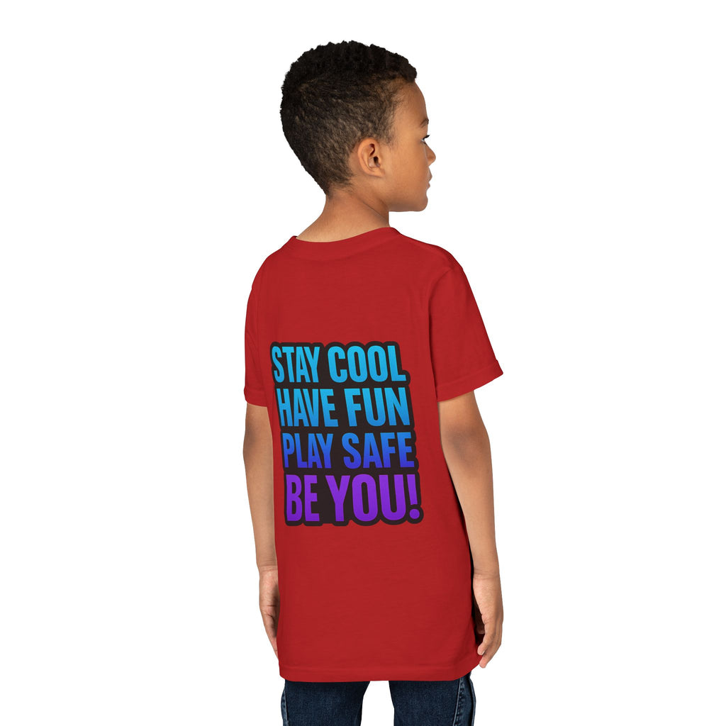 DJ KAT PAWS Paw-sitively Shredding, Skateboarding Youth Tee | Fun Summer Shirt, Motivational Kids T-Shirt, Birthday Gift for Boys & Girls