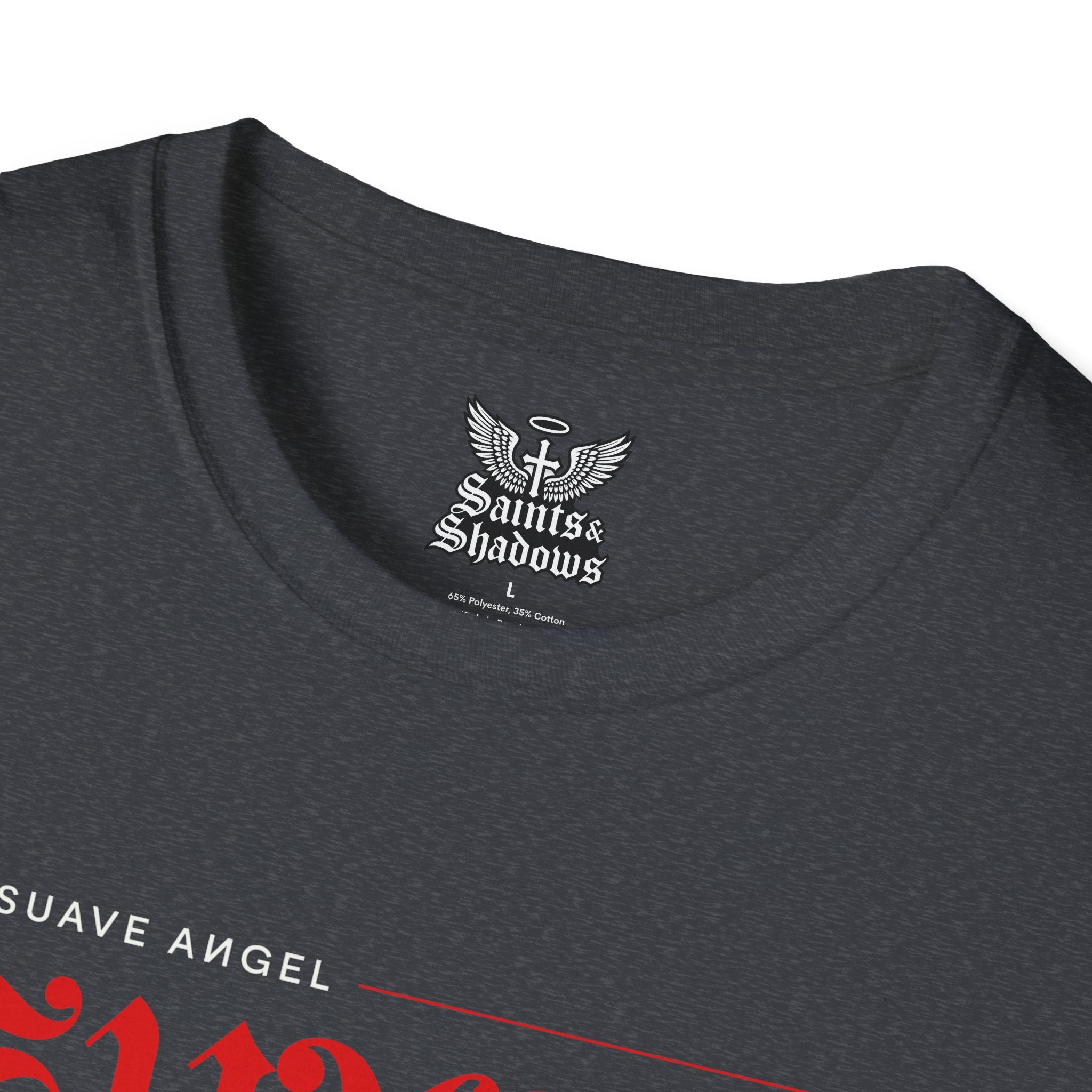 Saints and Shadows - The Suave Angel, Angelic Artwork Unisex Softstyle T-Shirt, Casual Wear