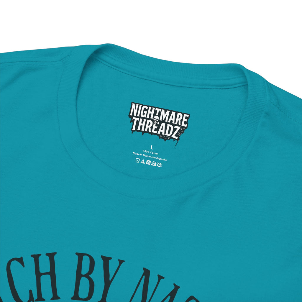 Witchy Cotton Tee - "Witch by Nature, Bitch by Choice" | Unisex Tee for Spooky Season, Boho Fashion, Festival Wear, Gift for Witches