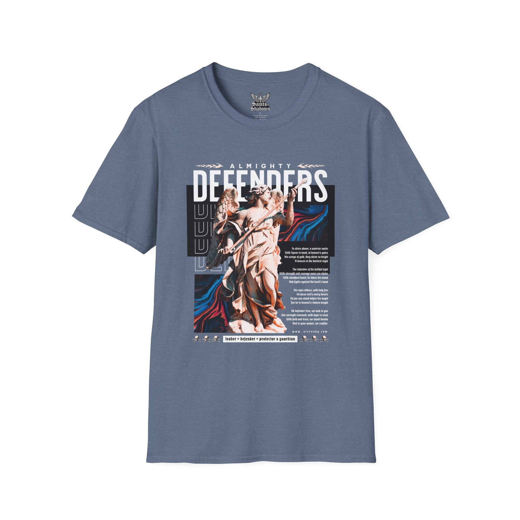 Saints and Shadows - Almighty Defenders, Angelic Artwork Unisex Softstyle T-Shirt, Casual Wear