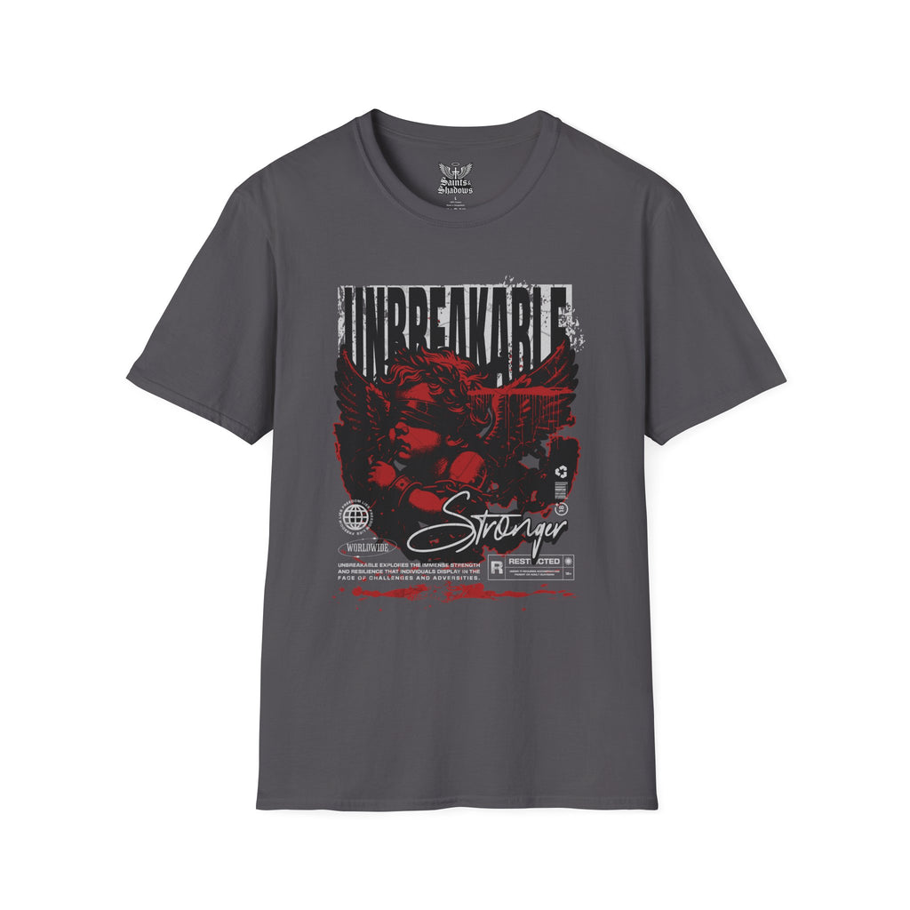 Saints and Shadows - Unbreakabe Strength, Angelic Artwork Unisex Softstyle T-Shirt, Casual Wear