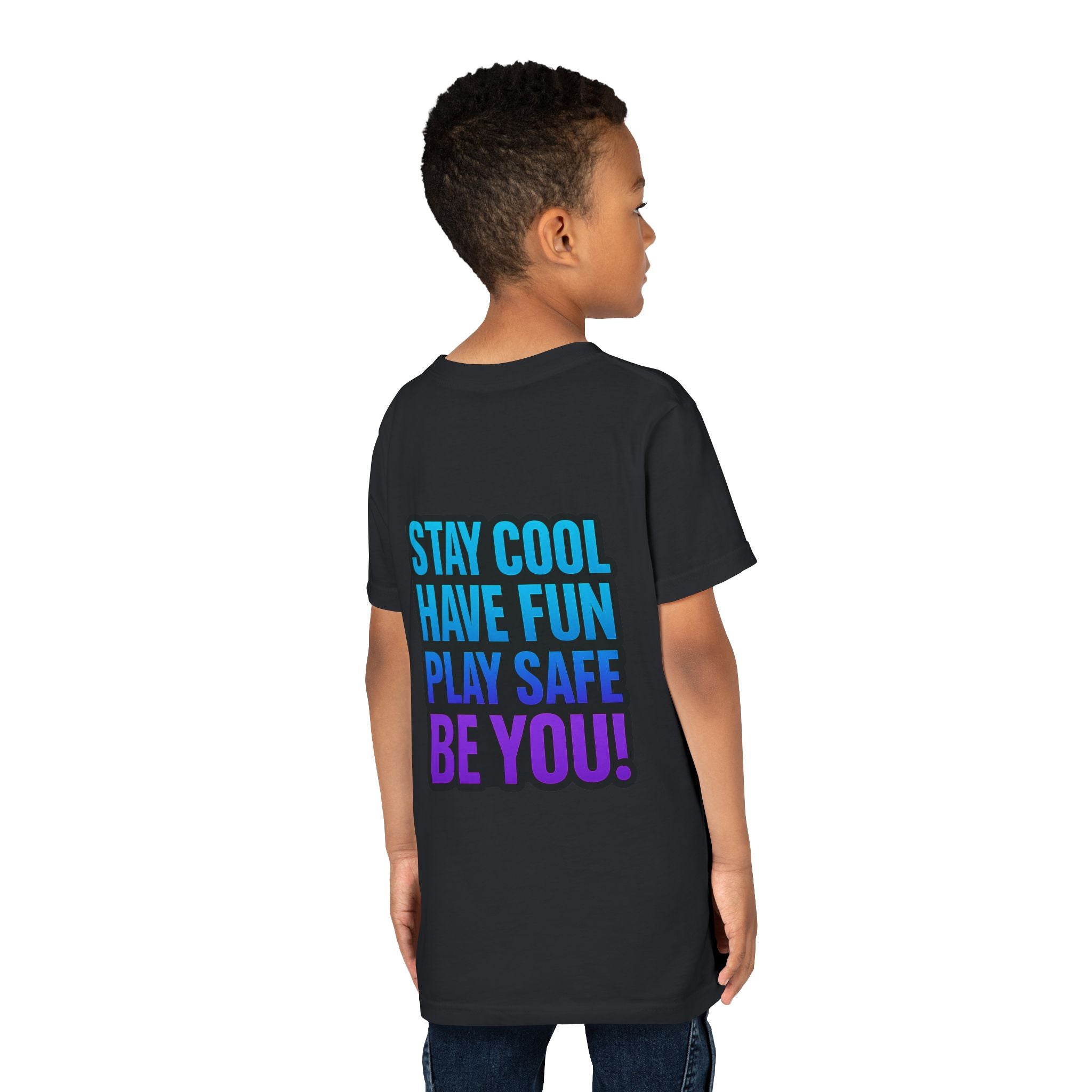 DJ KAT PAWS Paw-sitively Shredding, Skateboarding Youth Tee | Fun Summer Shirt, Motivational Kids T-Shirt, Birthday Gift for Boys & Girls
