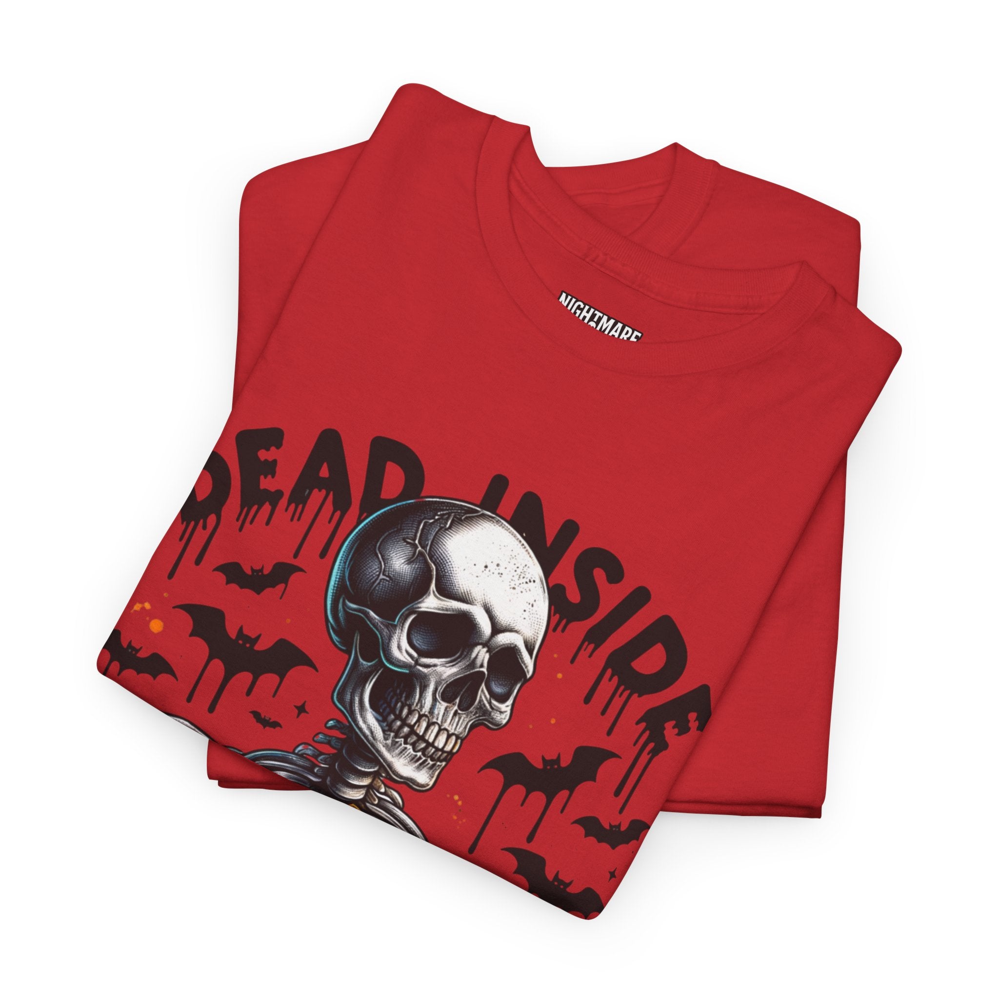Dead Inside, Spooky Season Tee, Unisex Heavy Cotton T-Shirt, Halloween Shirt, Fun Casual Wear, Graphic Tee, Gift for Halloween Lovers