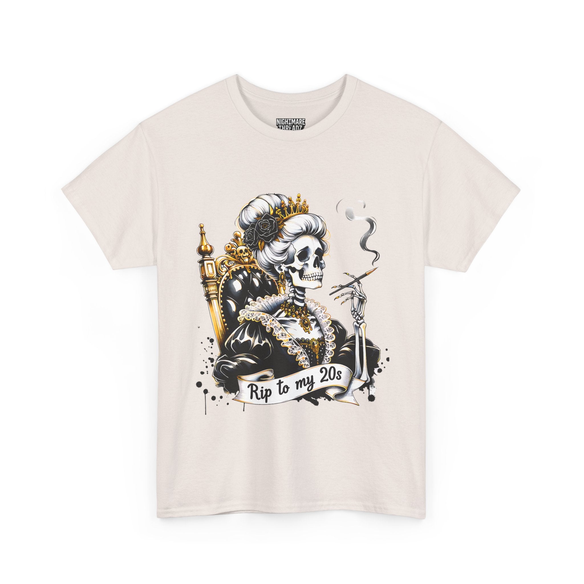 Rip to my 20s Tee, Heavy, Unisex Graphic Shirt, Birthday Gift, Casual Wear, Vintage Style, Floral Design T-shirt