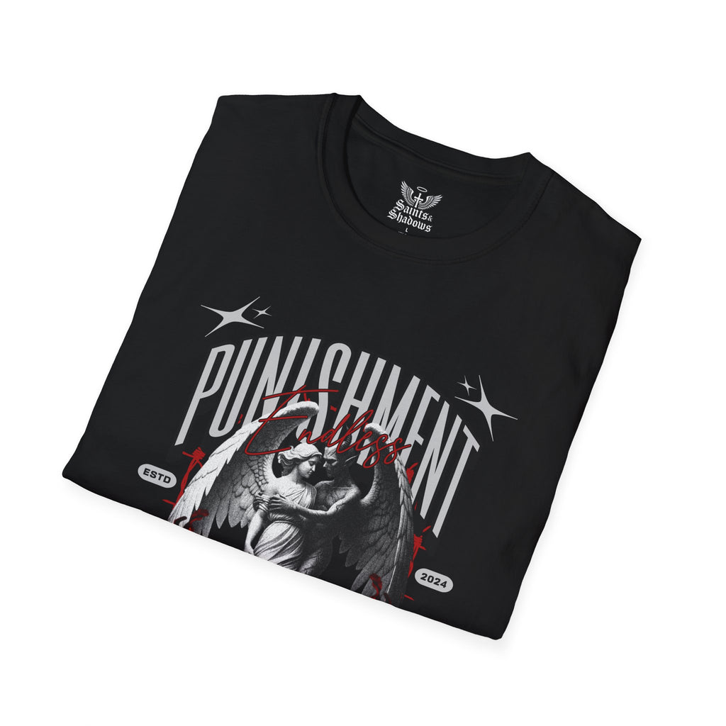 Saints and Shadows - Punishment, Angelic Artwork Unisex Softstyle T-Shirt, Casual Wear