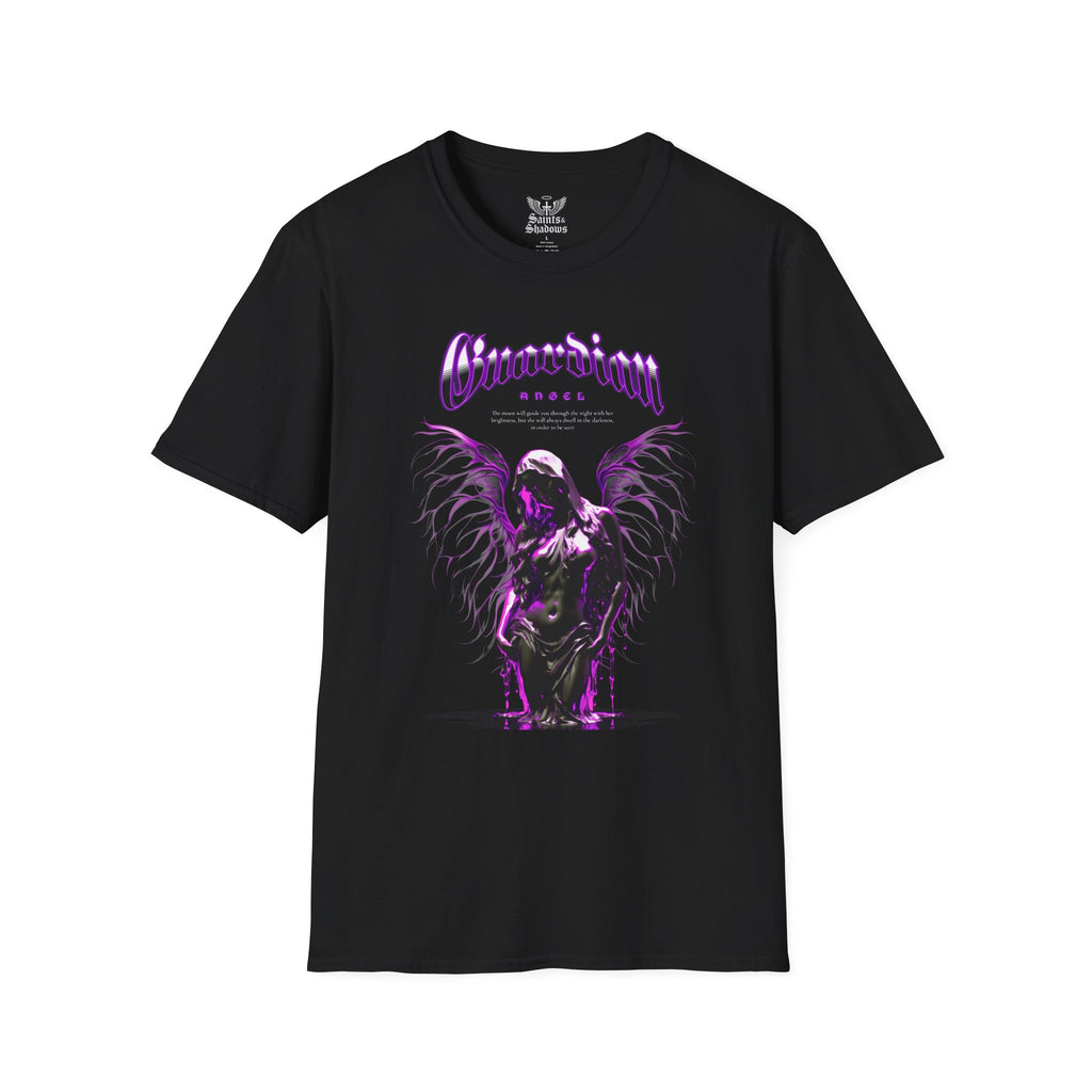 Saints and Shadows - Guardian Angel, Angelic Artwork Unisex Softstyle T-Shirt, Casual Wear