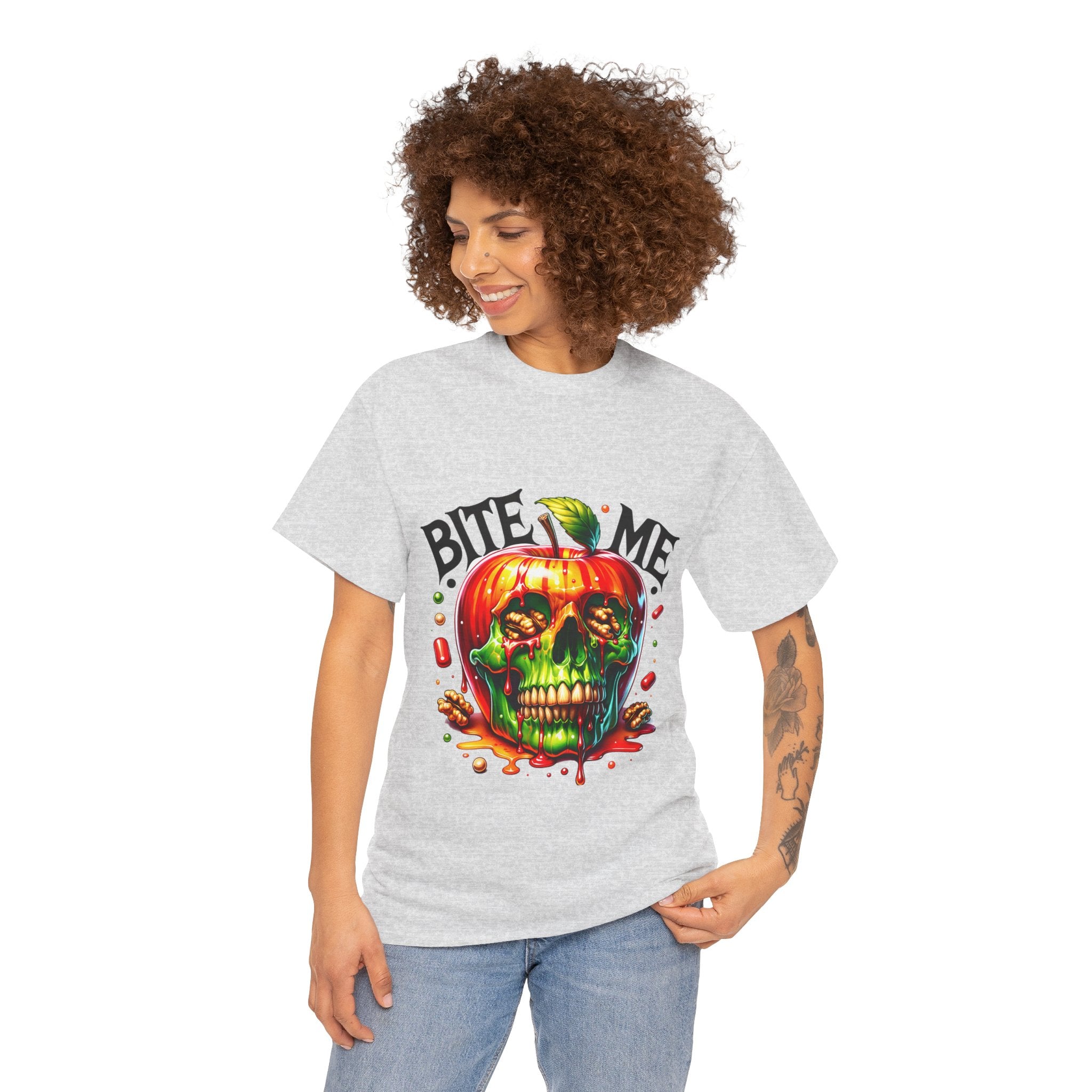 Bite Me Skull T-Shirt, Fun Graphic Tee, Halloween Costume Top, Trendy Casual Wear, Unique Gift Idea for Friends